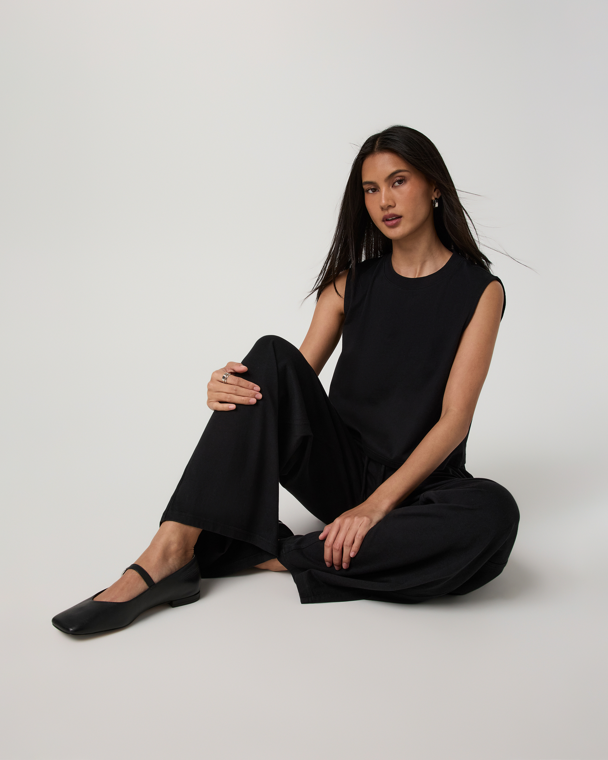 Heavyweight Cotton Easy Tank | Black - Image 4