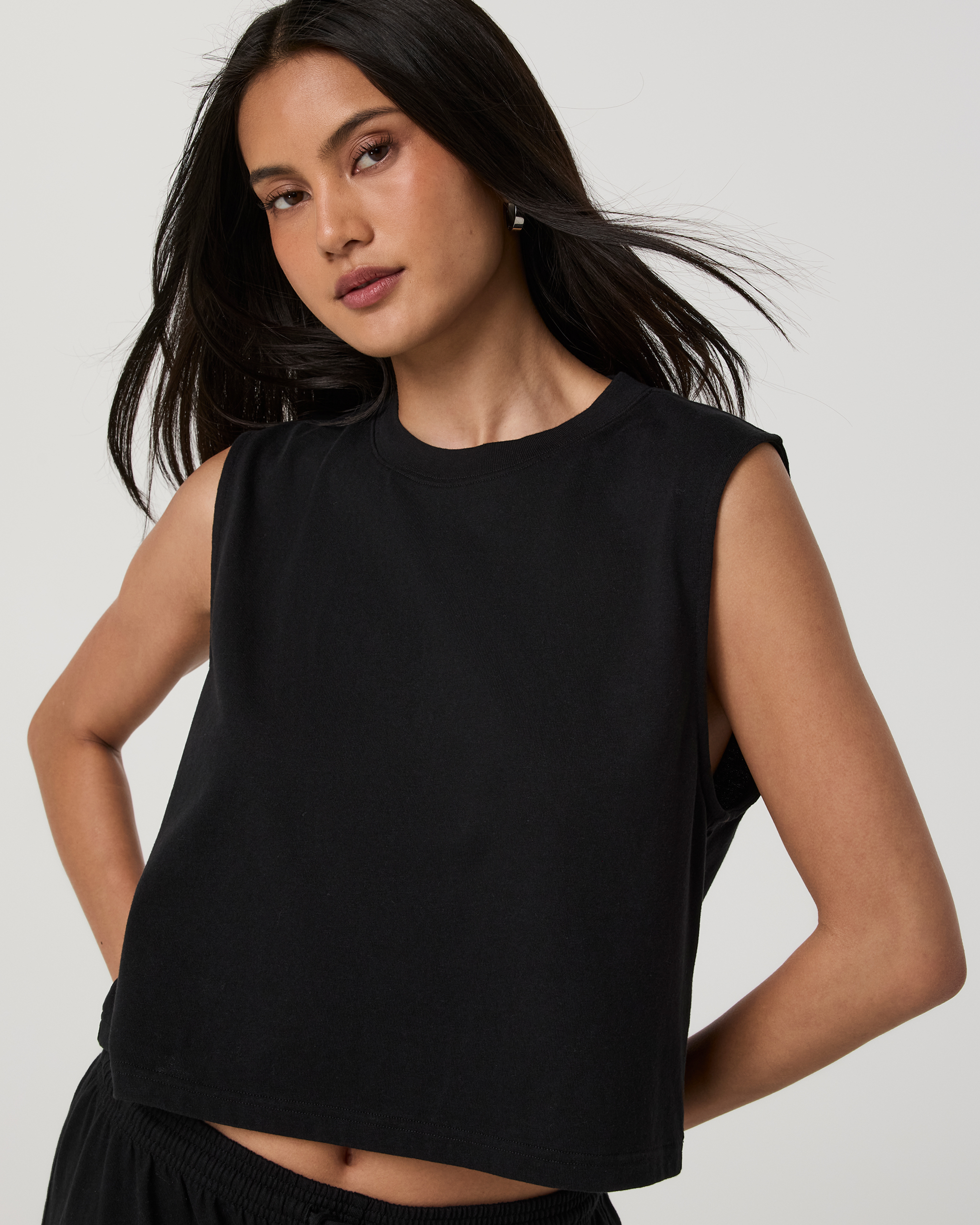 Heavyweight Cotton Easy Tank | Black - Image 5