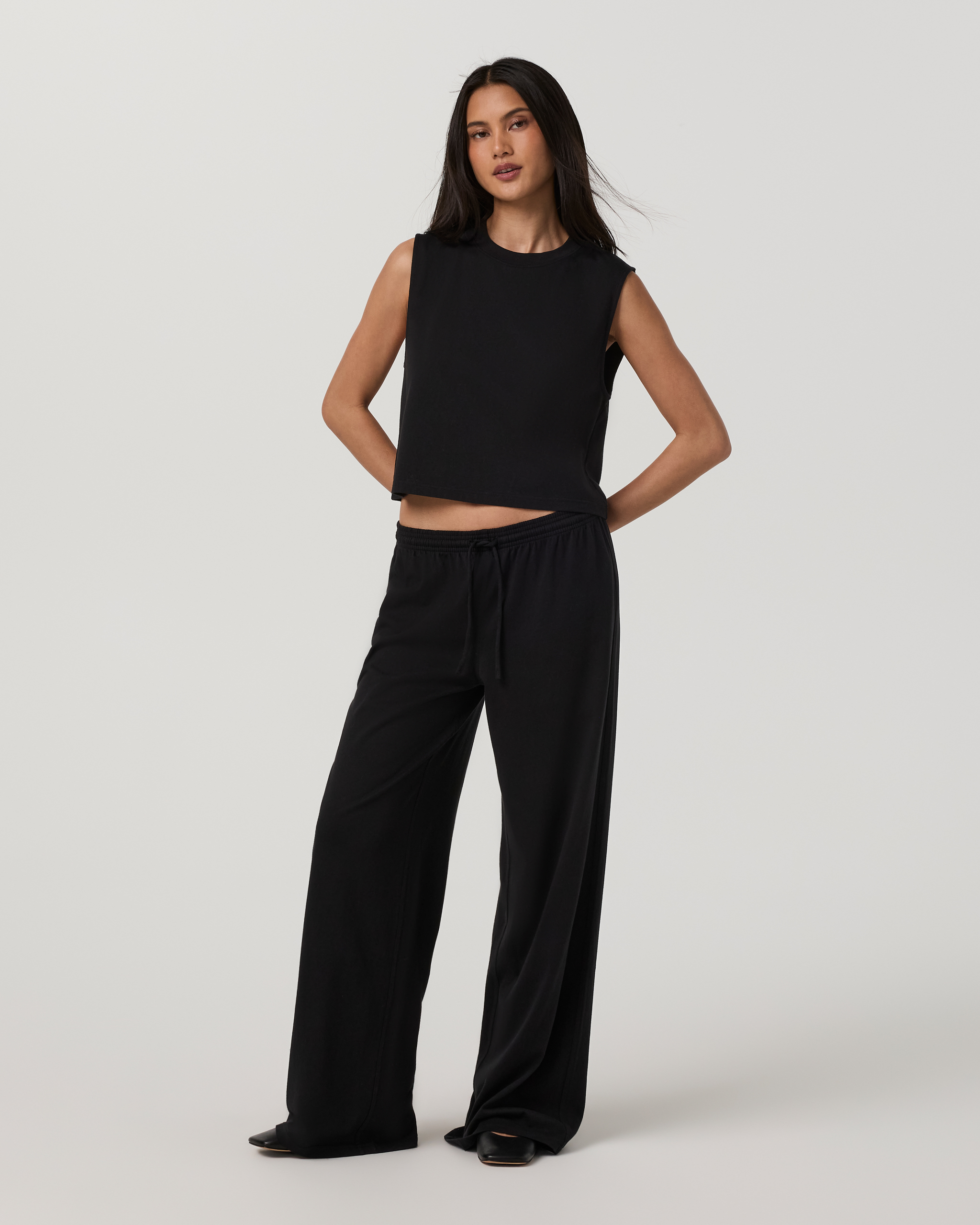 Heavyweight Cotton Easy Tank | Black - Image 2