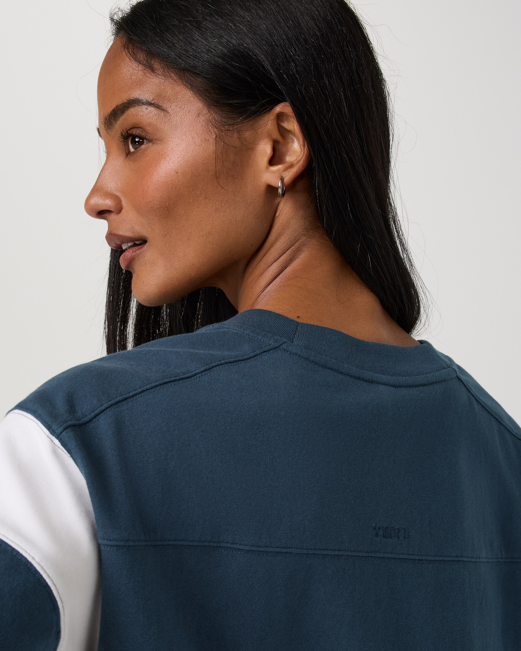 Heavyweight Cotton Varsity Tee | Ocean Blue - Image 4