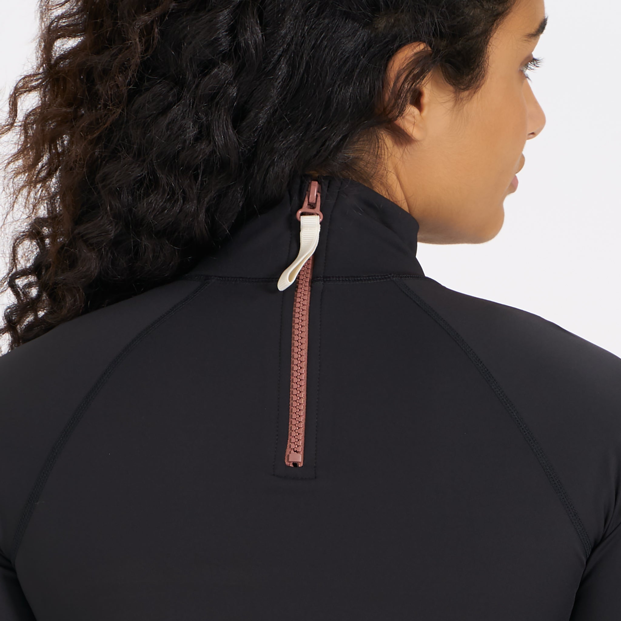 Marine Mock Neck | Black / Terracotta - Image 4