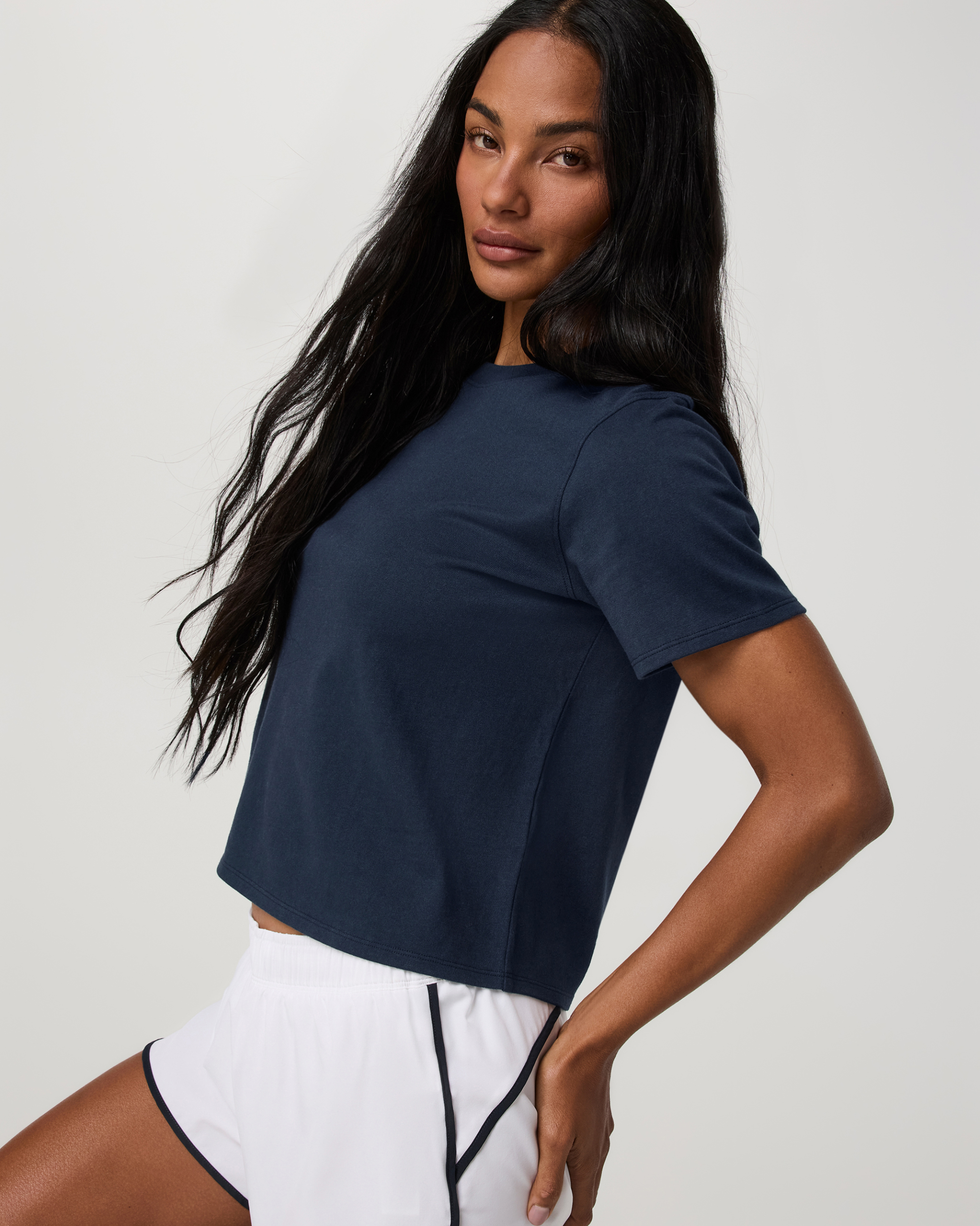 Short Sleeve Heavyweight Cotton Relaxed Tee | Ink - Image 5