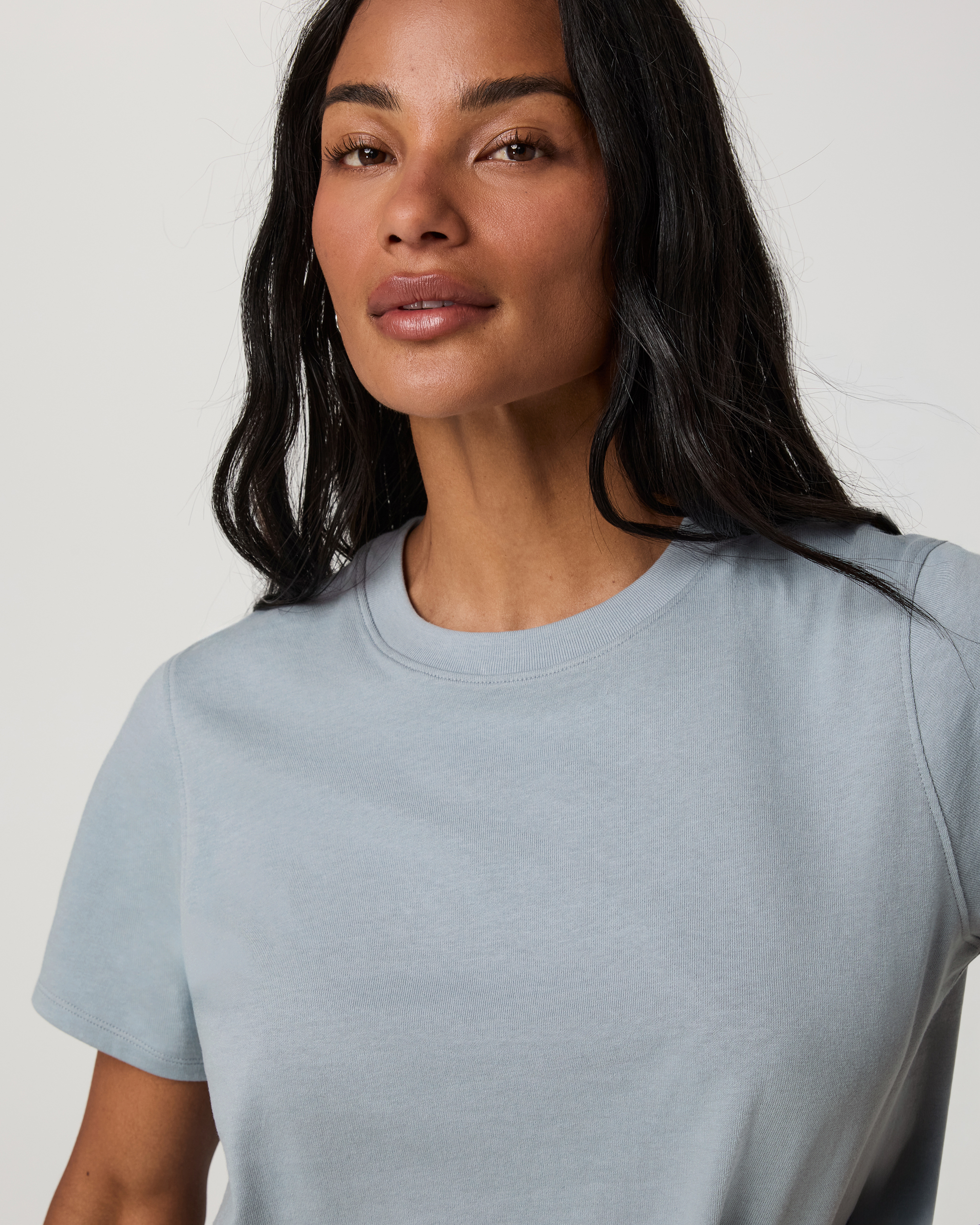 Short Sleeve Heavyweight Cotton Relaxed Tee | Raindrop - Image 2
