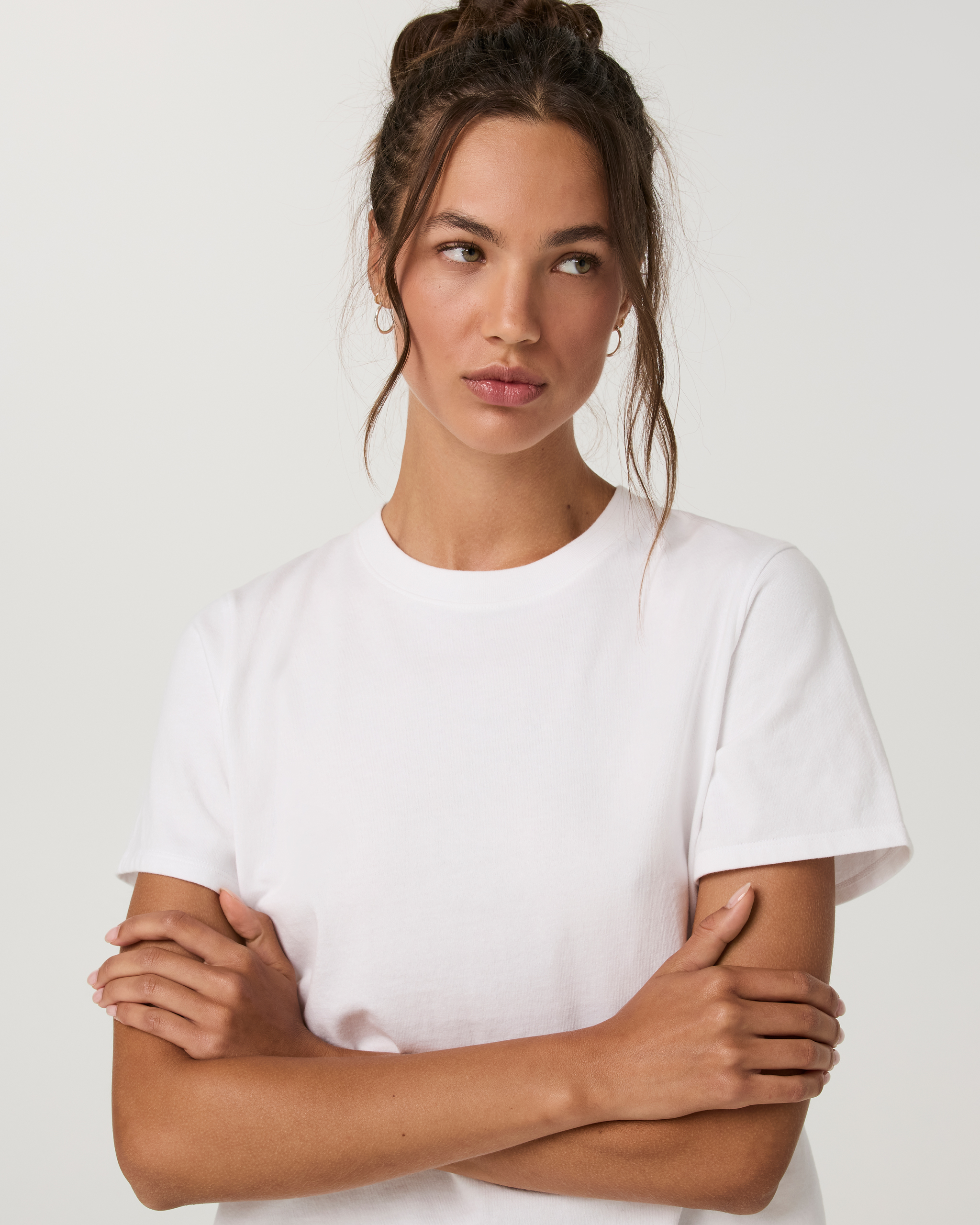 Short Sleeve Heavyweight Cotton Relaxed Tee | White - Image 4
