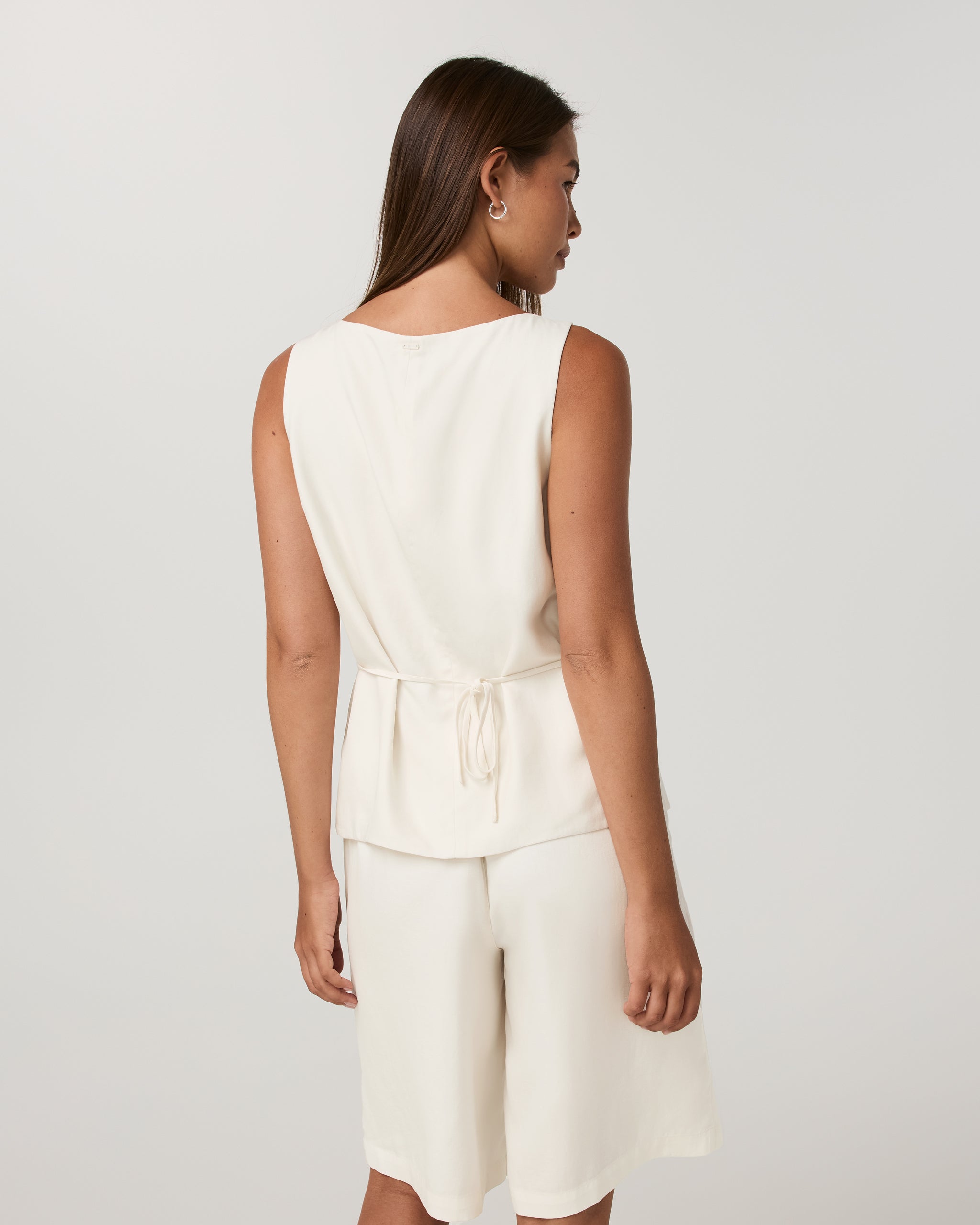 Trestles Twill Button Down Tank | Natural - Image 3