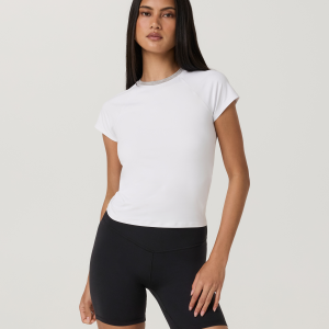 Short Sleeve Halo Retro Tee | White