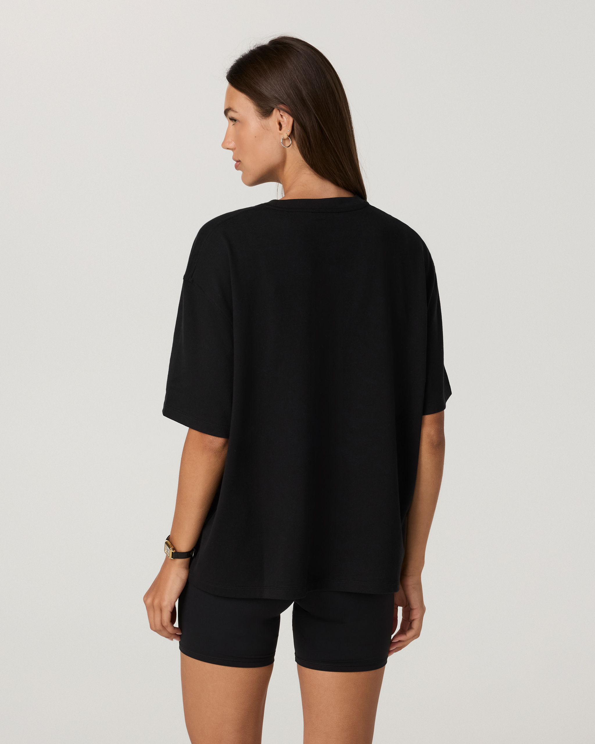 Short Sleeve Heavyweight Oversized Cotton Tee 2.0 | Black - Image 3