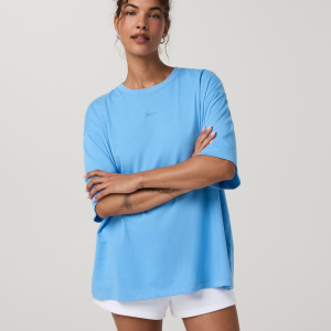 Short Sleeve Heavyweight Oversized Cotton Tee 2.0 | Oasis Blue
