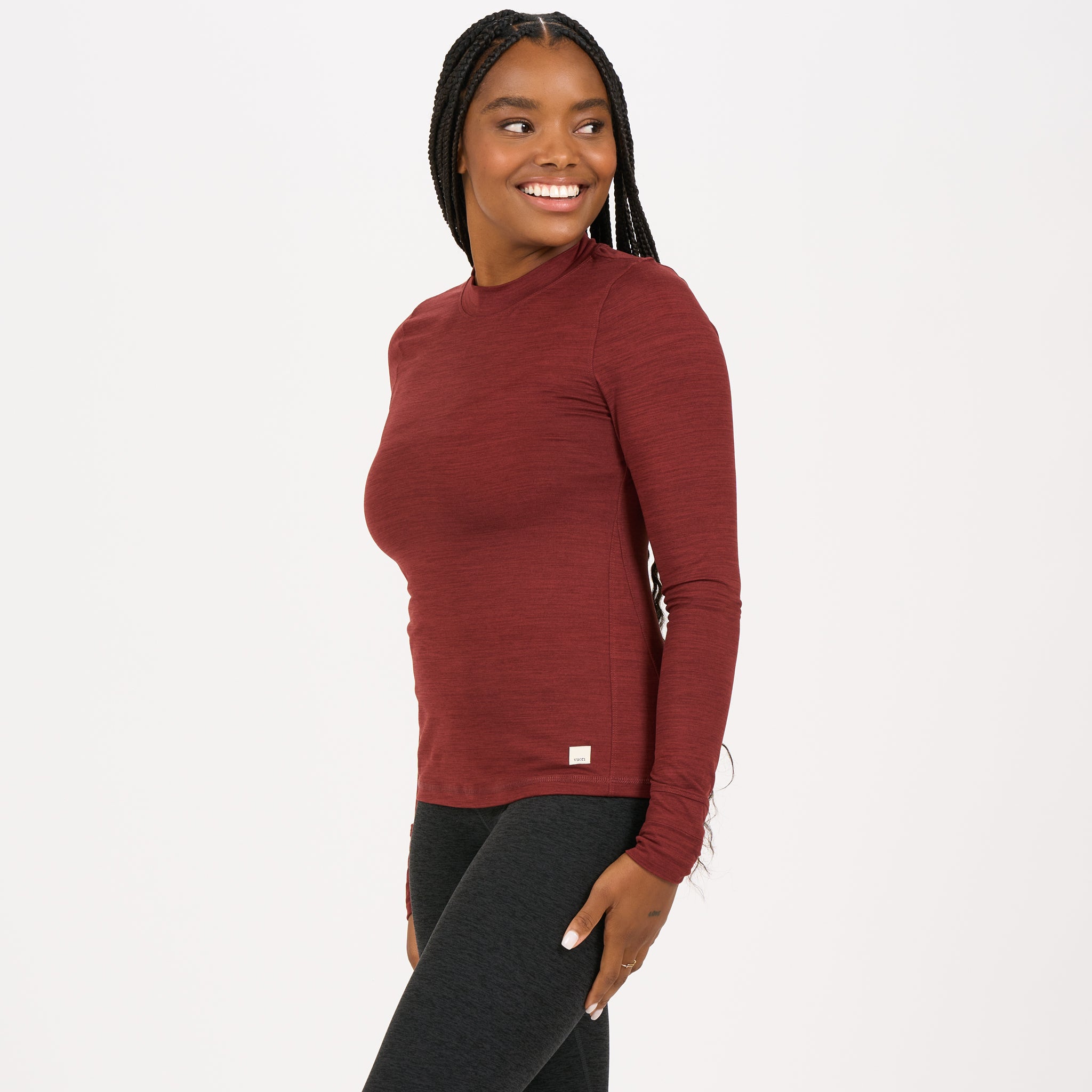 Long-Sleeve Lux Tee | Brick Heather - Image 2