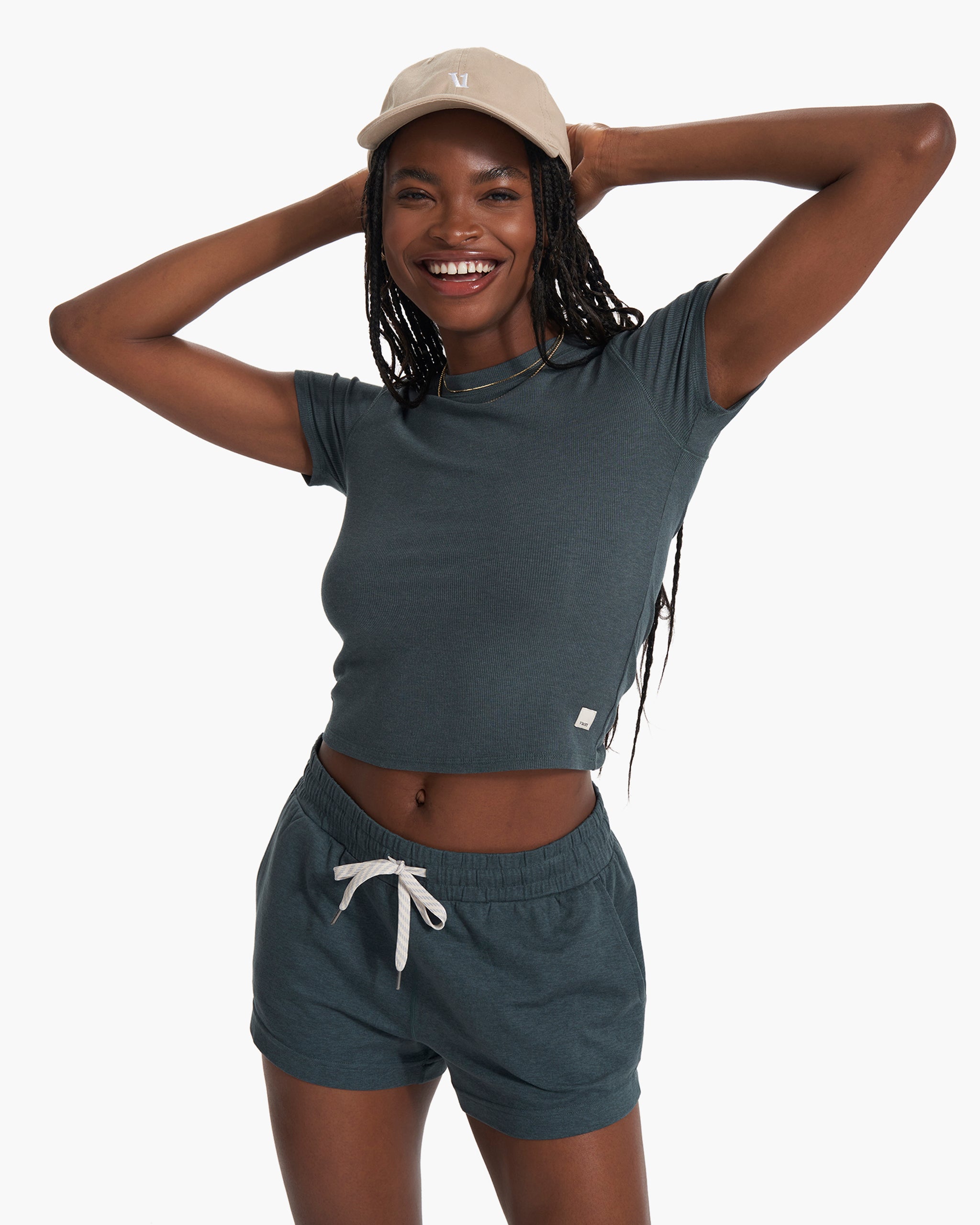 Pose Fitted Tee | Stone Heather - Image 2