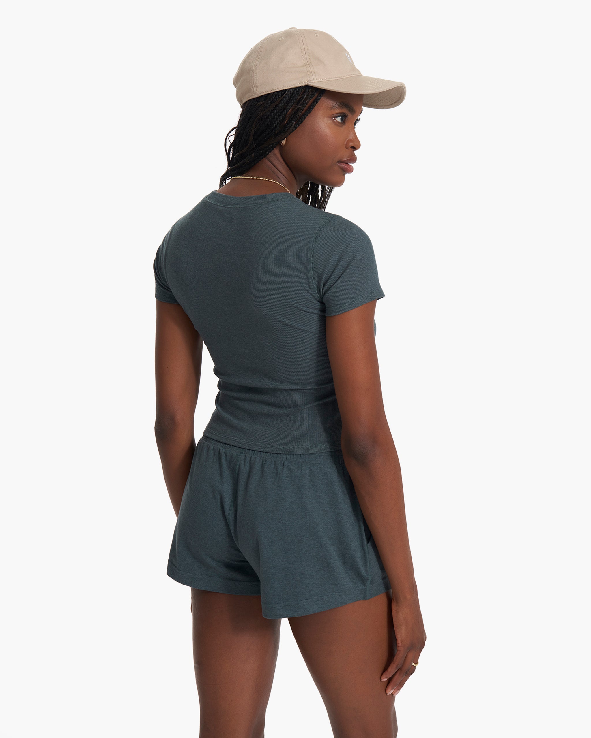Pose Fitted Tee | Stone Heather - Image 3