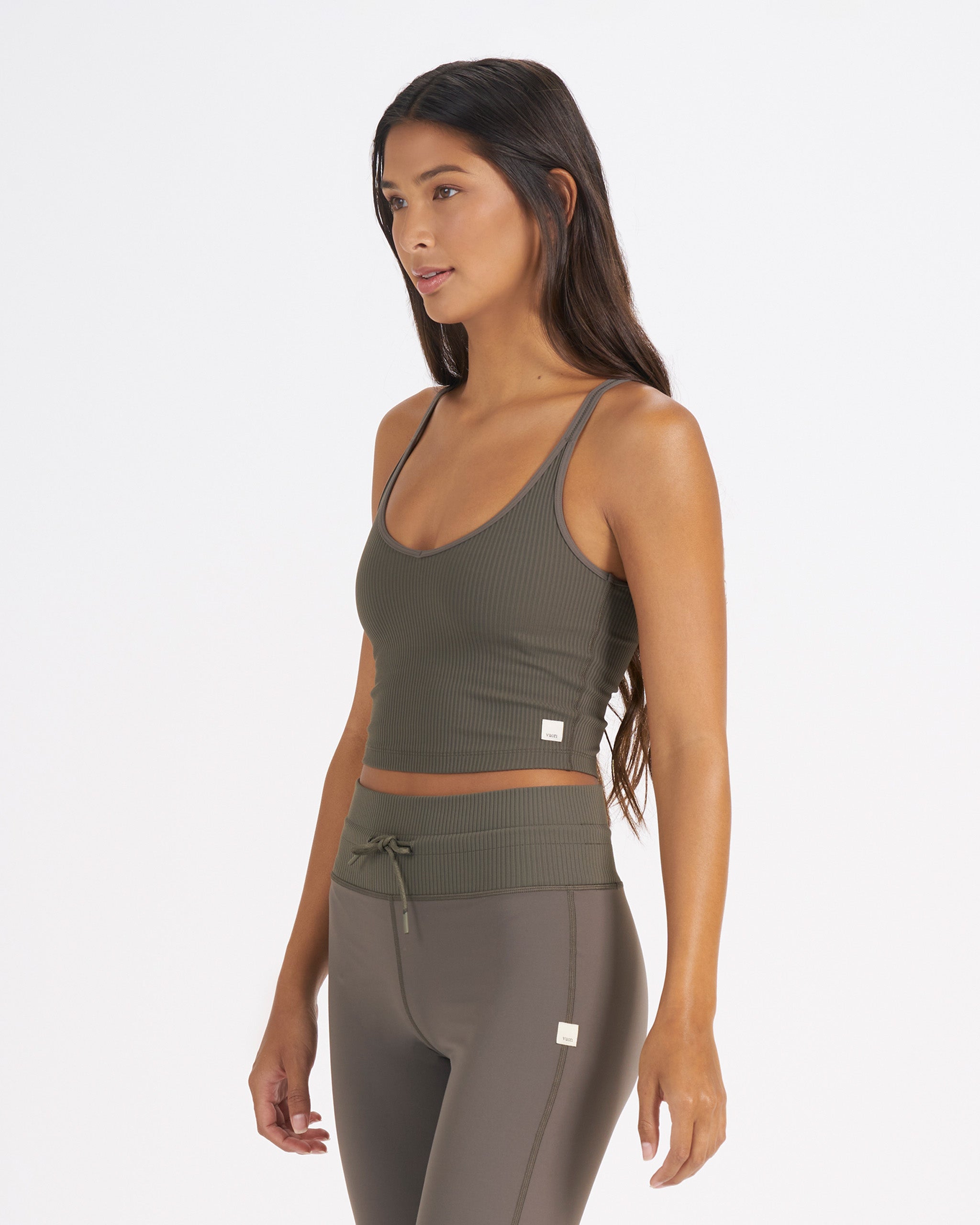 Rib Crop Tank | Oregano - Image 2