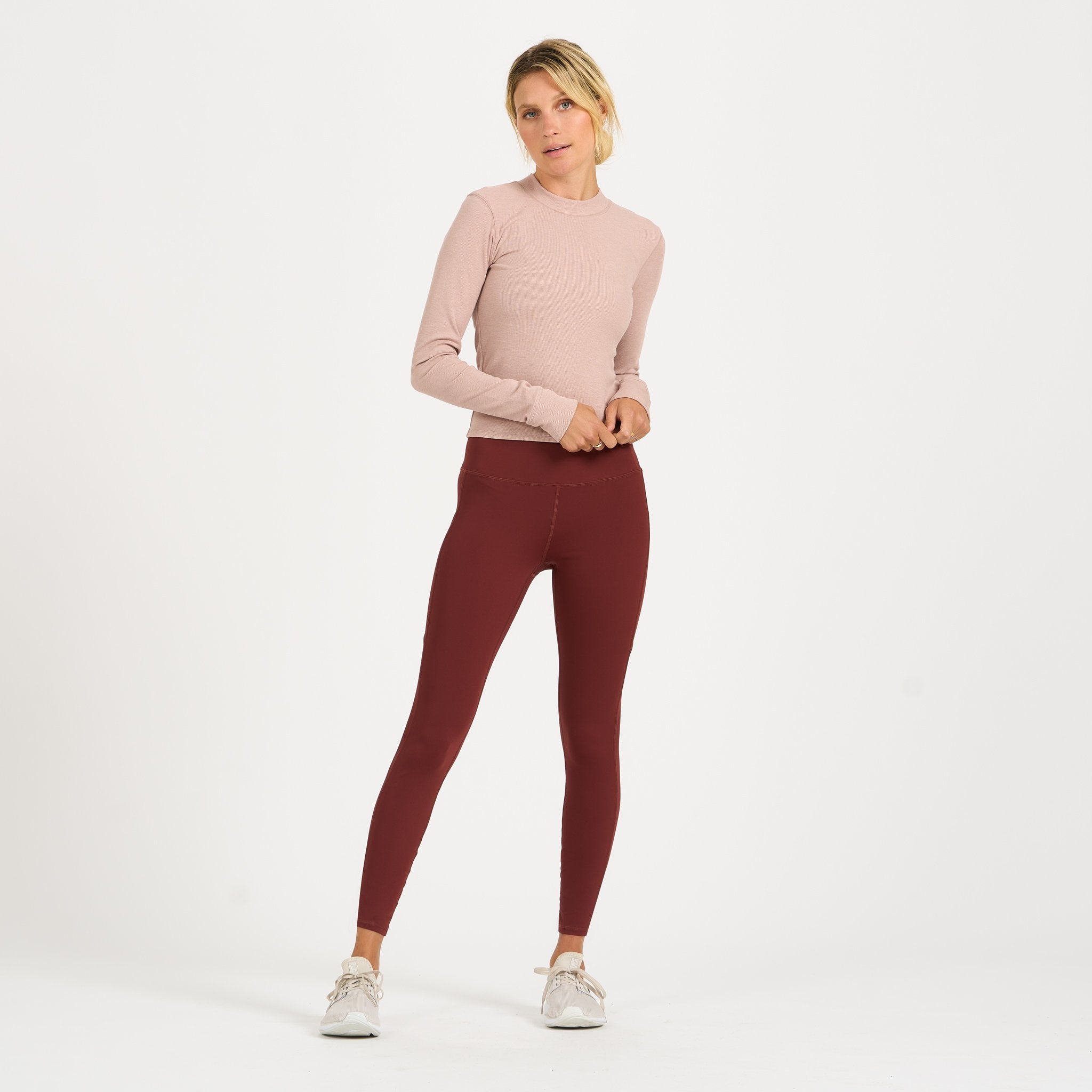 Long-Sleeve Pose Fitted Tee | Dogwood Heather - Image 3