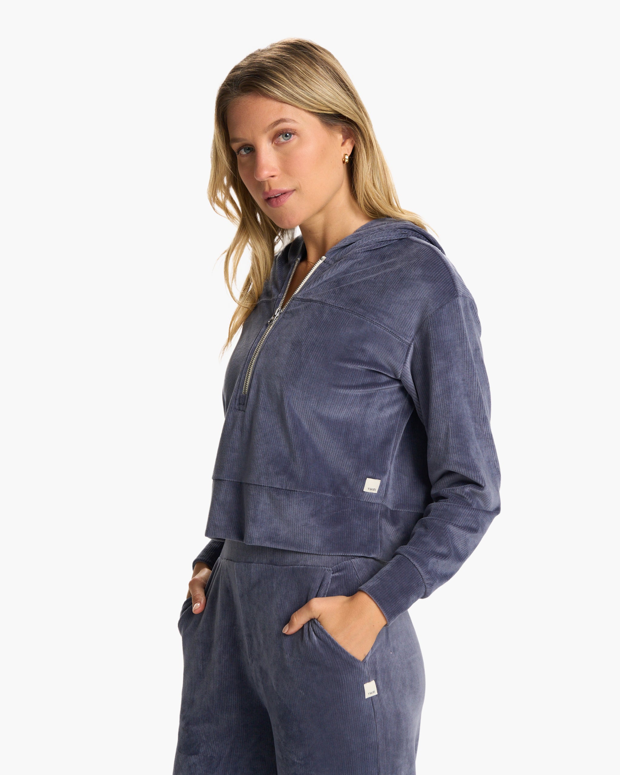 Haven Half Zip Hoodie | Azure - Image 3