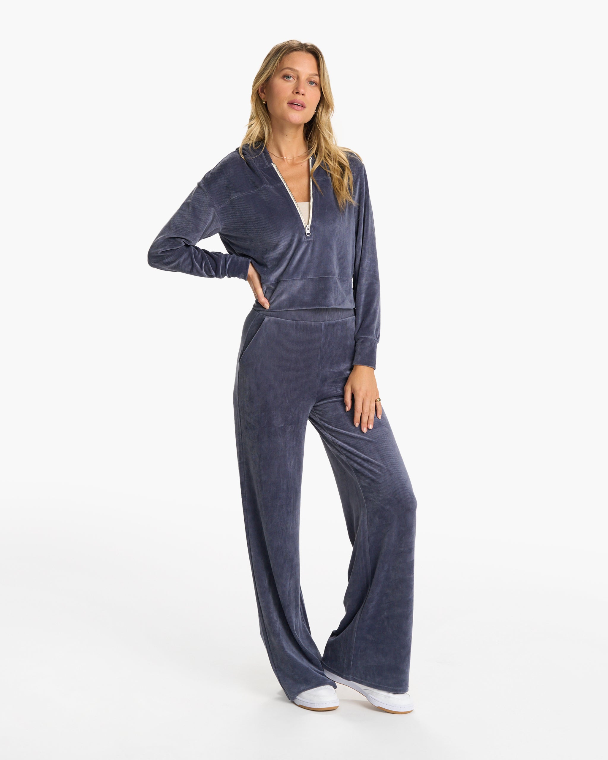 Haven Half Zip Hoodie | Azure - Image 2