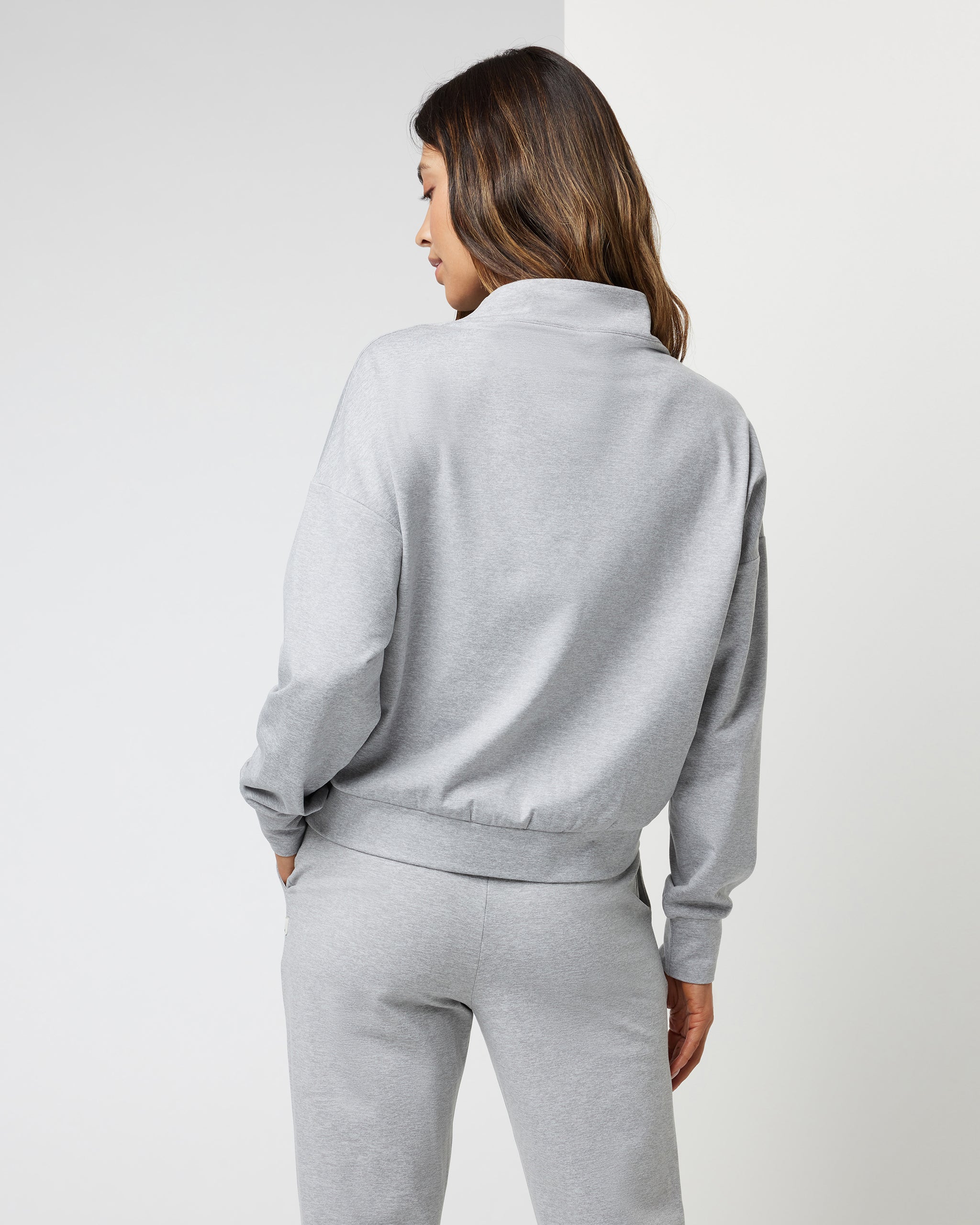 Granite Funnel Neck | Light Heather Grey - Image 4