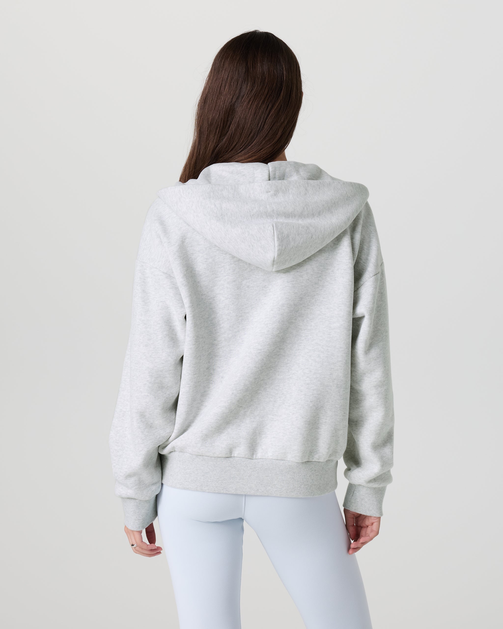 Restore Full Zip Hoodie | Pale Grey Heather - Image 3