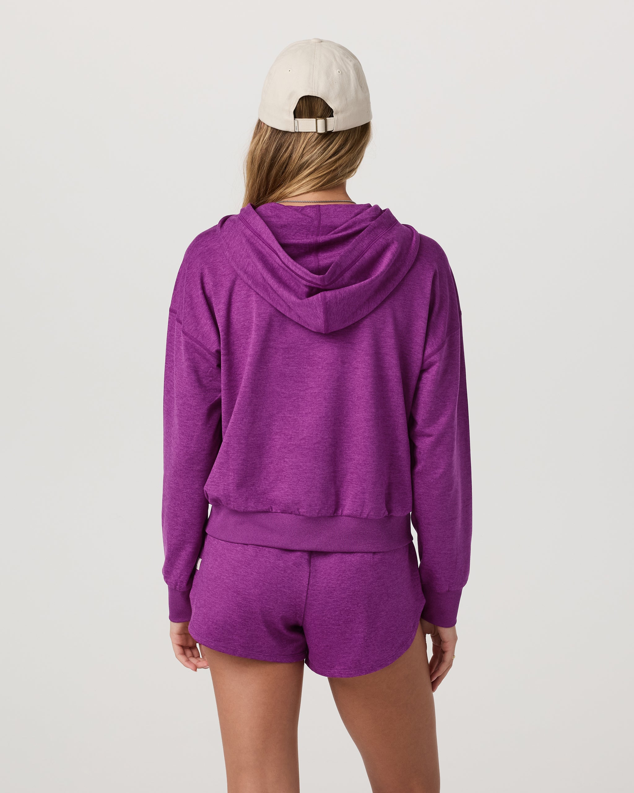 Halo Modern Pullover Hoodie | Magenta Heather - Image 3