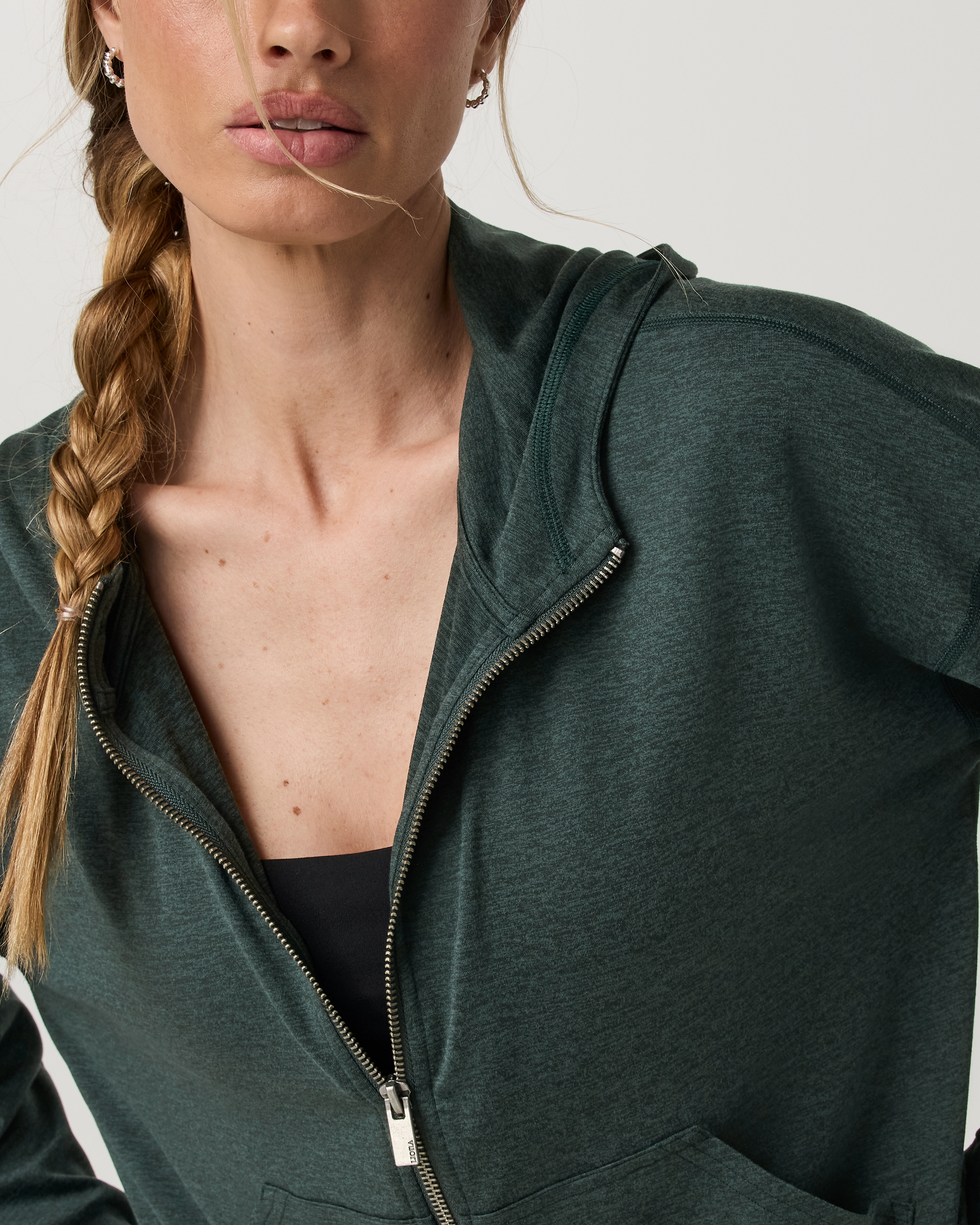 Halo Modern Full Zip Hoodie | Hemlock Heather - Image 2