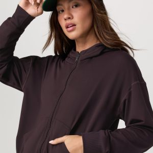 Halo Modern Full Zip Hoodie | Raisin