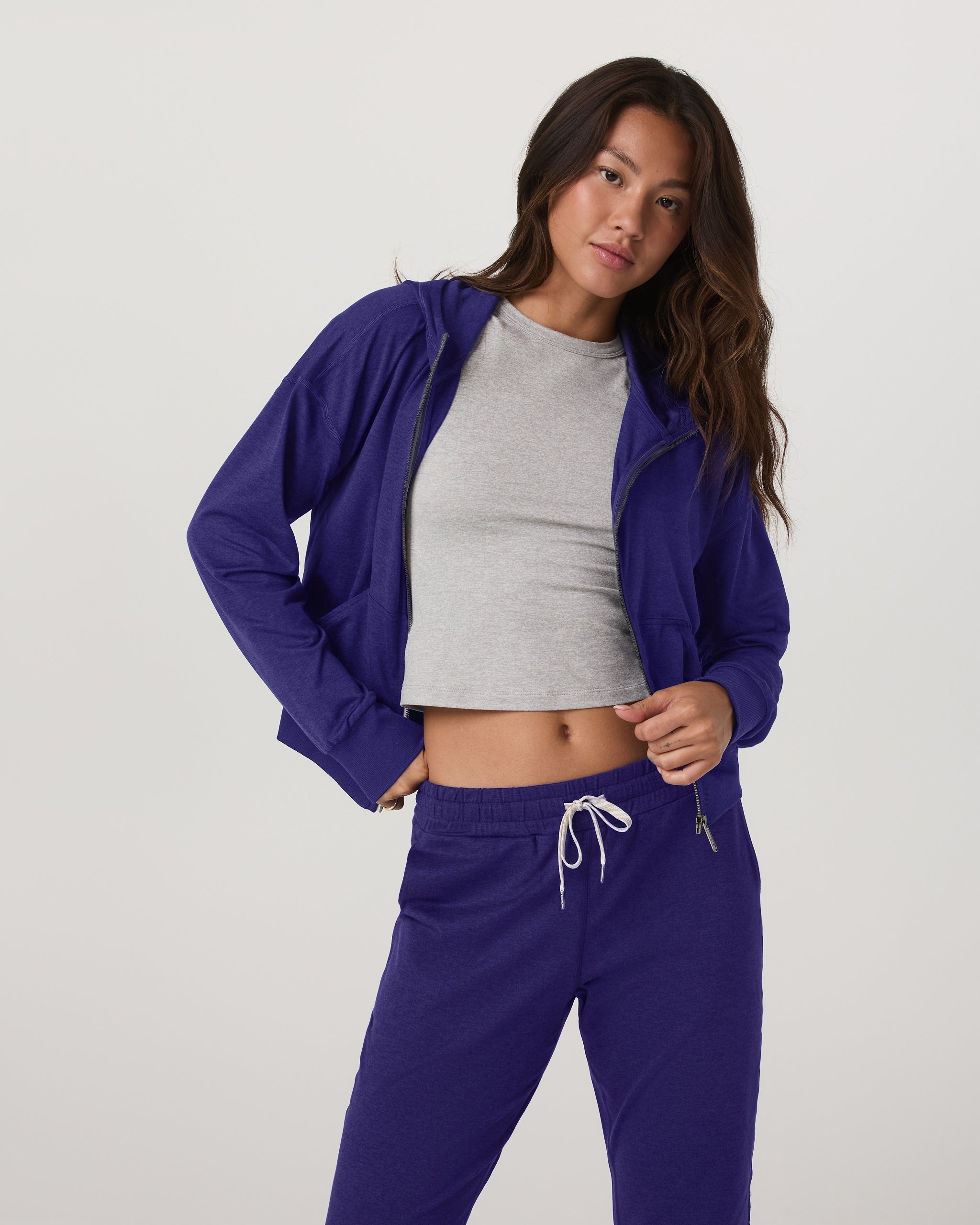 Halo Modern Full Zip Hoodie | Stellar Sky Heather - Image 5