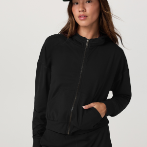Halo Modern Full Zip Hoodie | True Black
