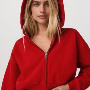 Restore Mini Full Zip Hoodie | Cherry