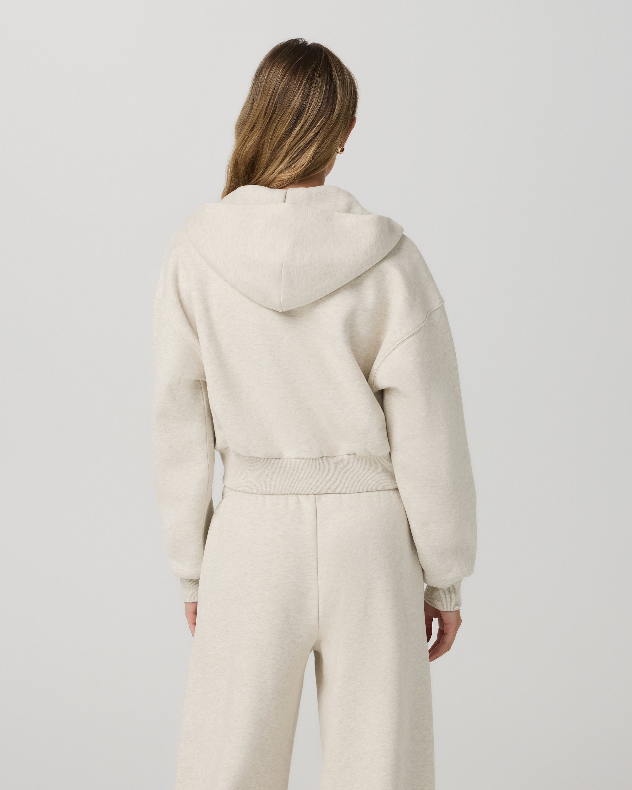 Restore Mini Full Zip Hoodie | Bone Heather - Image 3