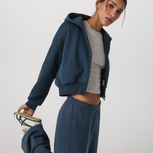 Restore Mini Full Zip Hoodie | Ocean Blue