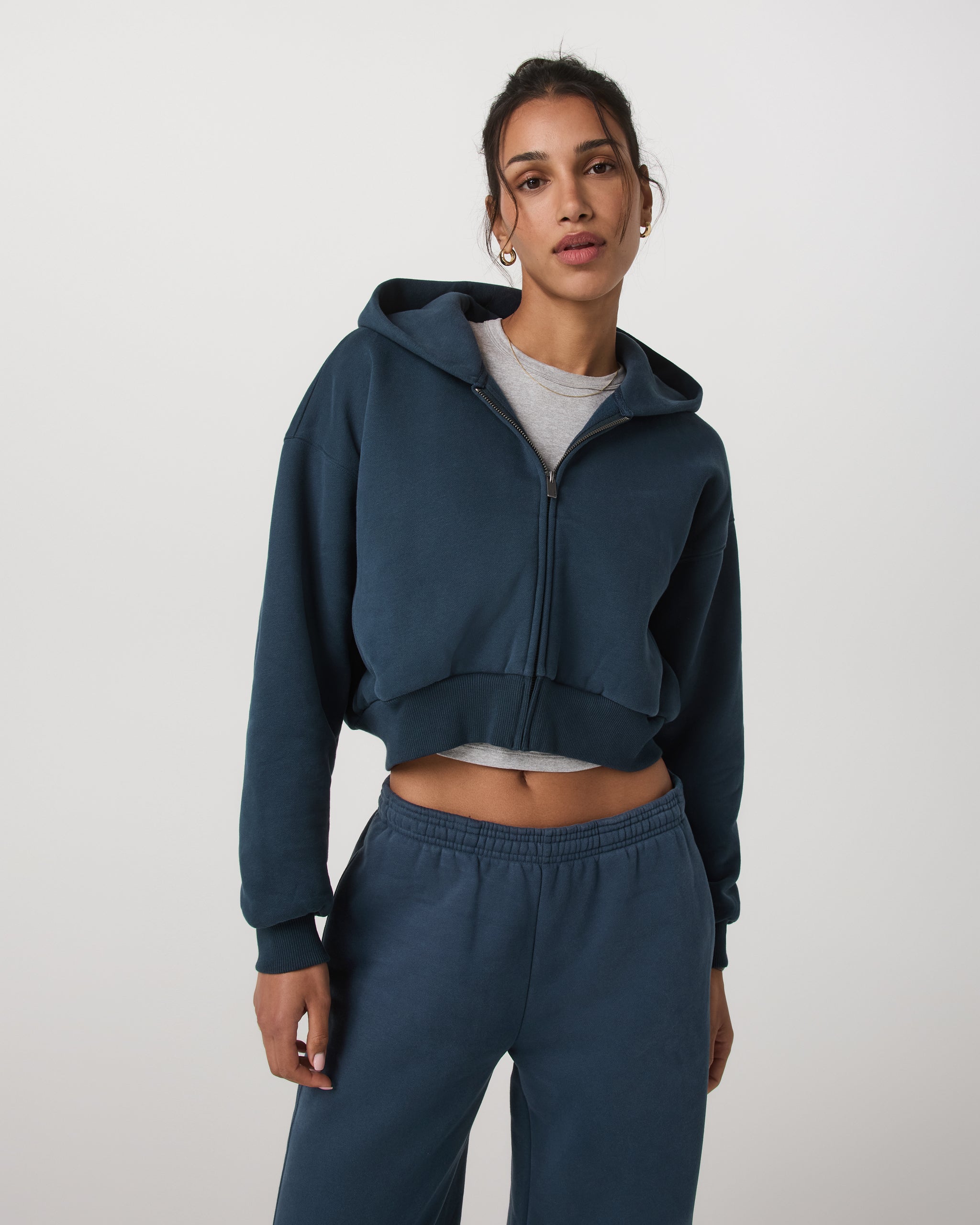 Restore Mini Full Zip Hoodie | Ocean Blue - Image 3