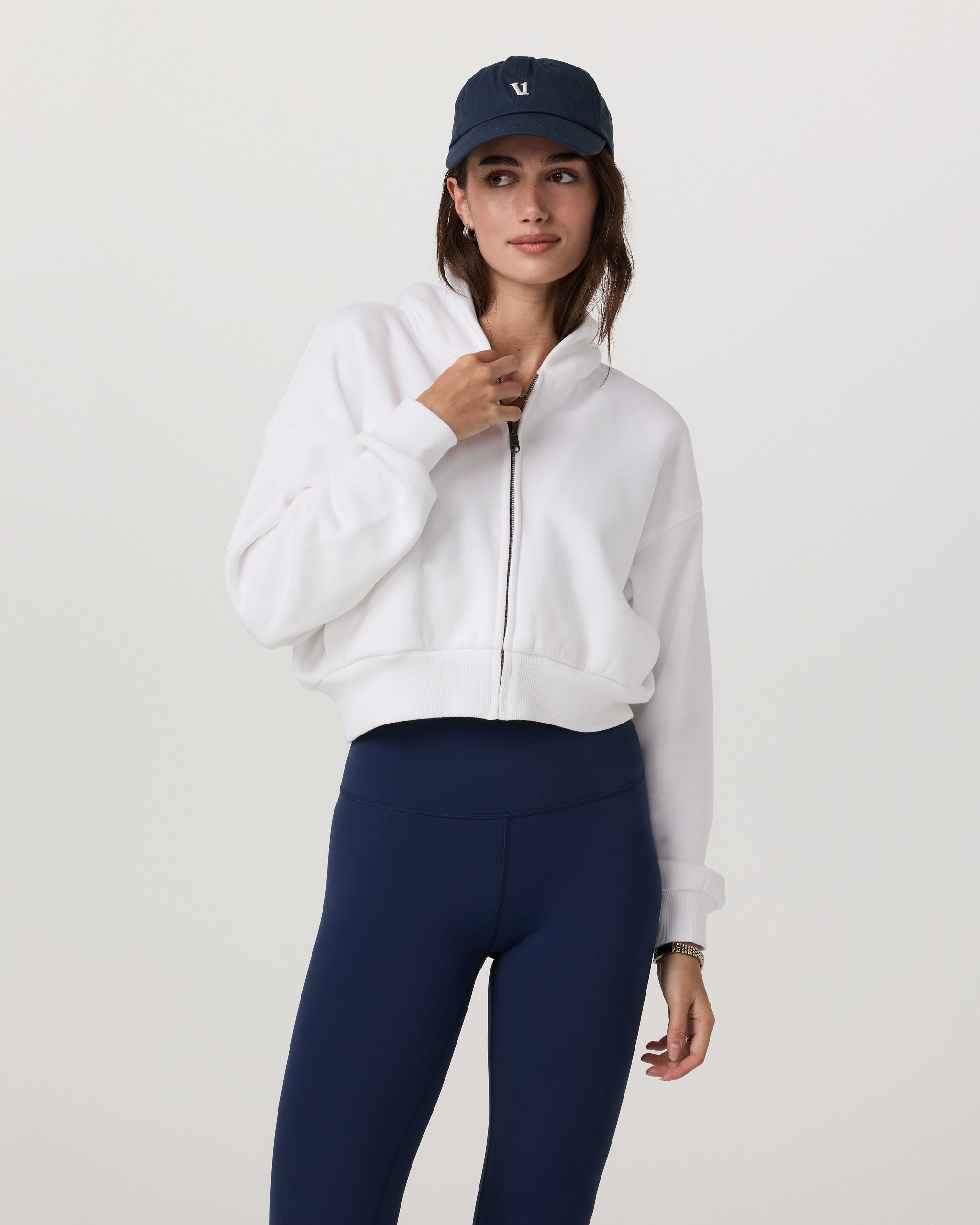 Restore Mini Full Zip Hoodie | White - Image 2