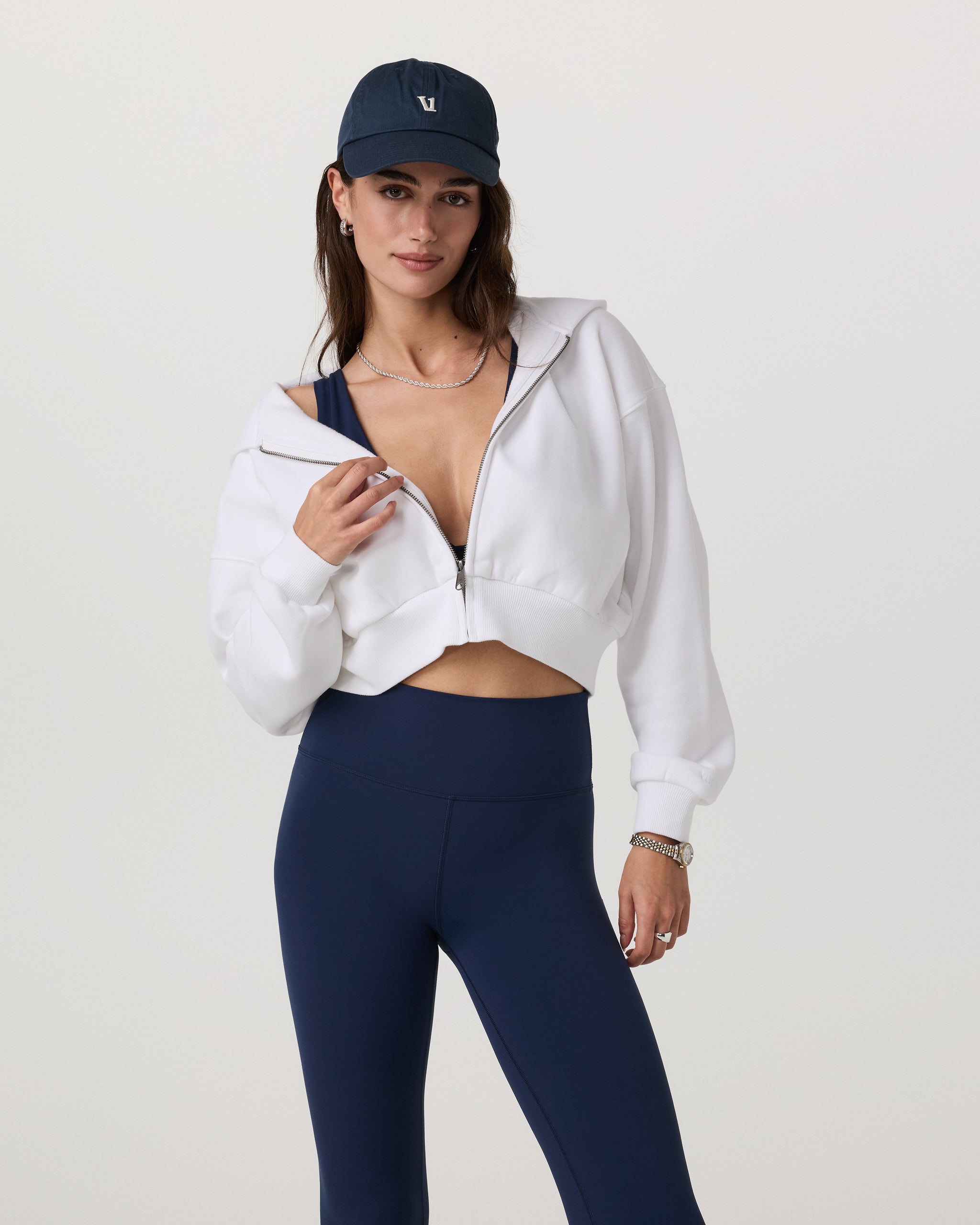 Restore Mini Full Zip Hoodie | White - Image 3