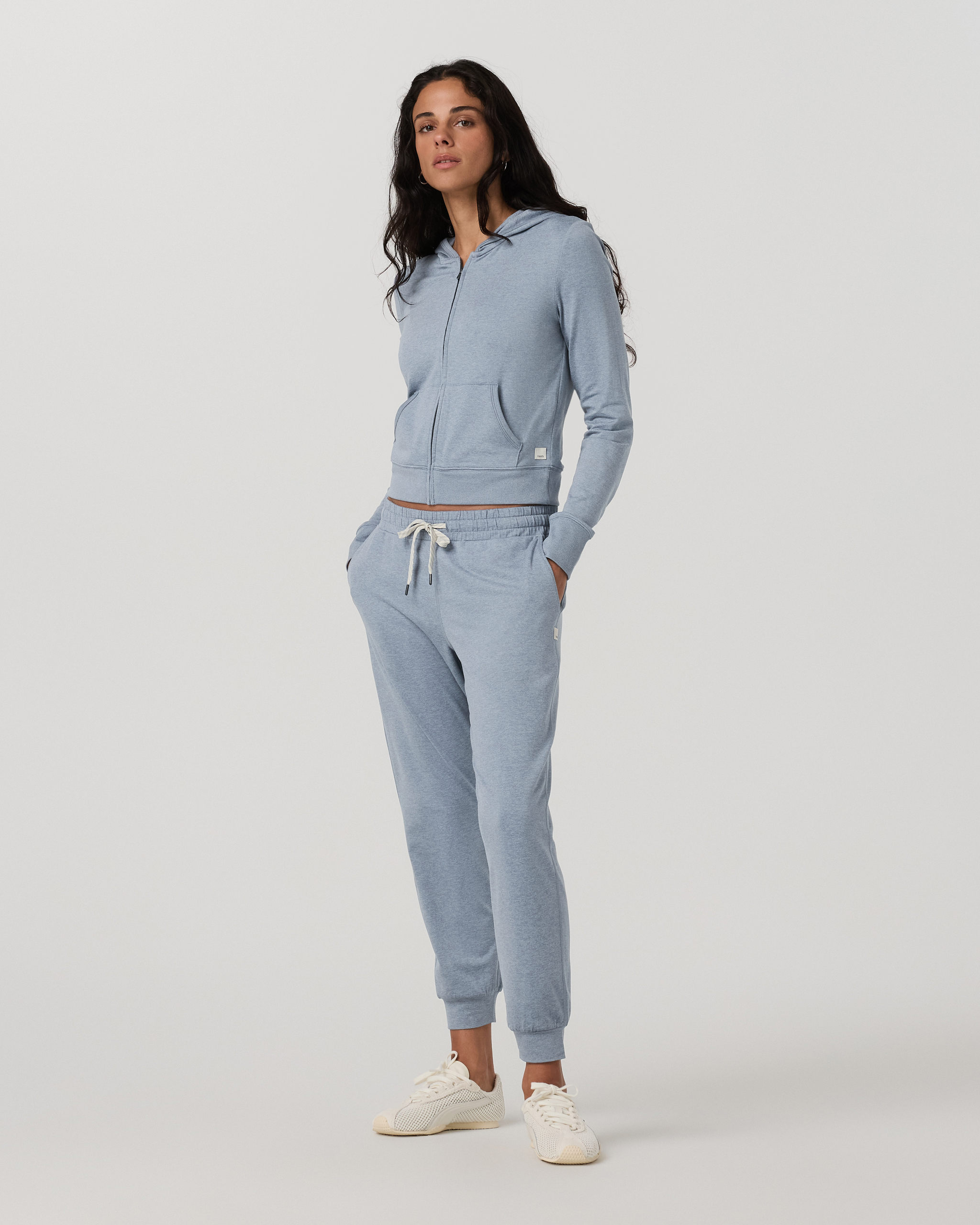 Halo Mini Full Zip Hoodie | Coastal Fog Heather - Image 4
