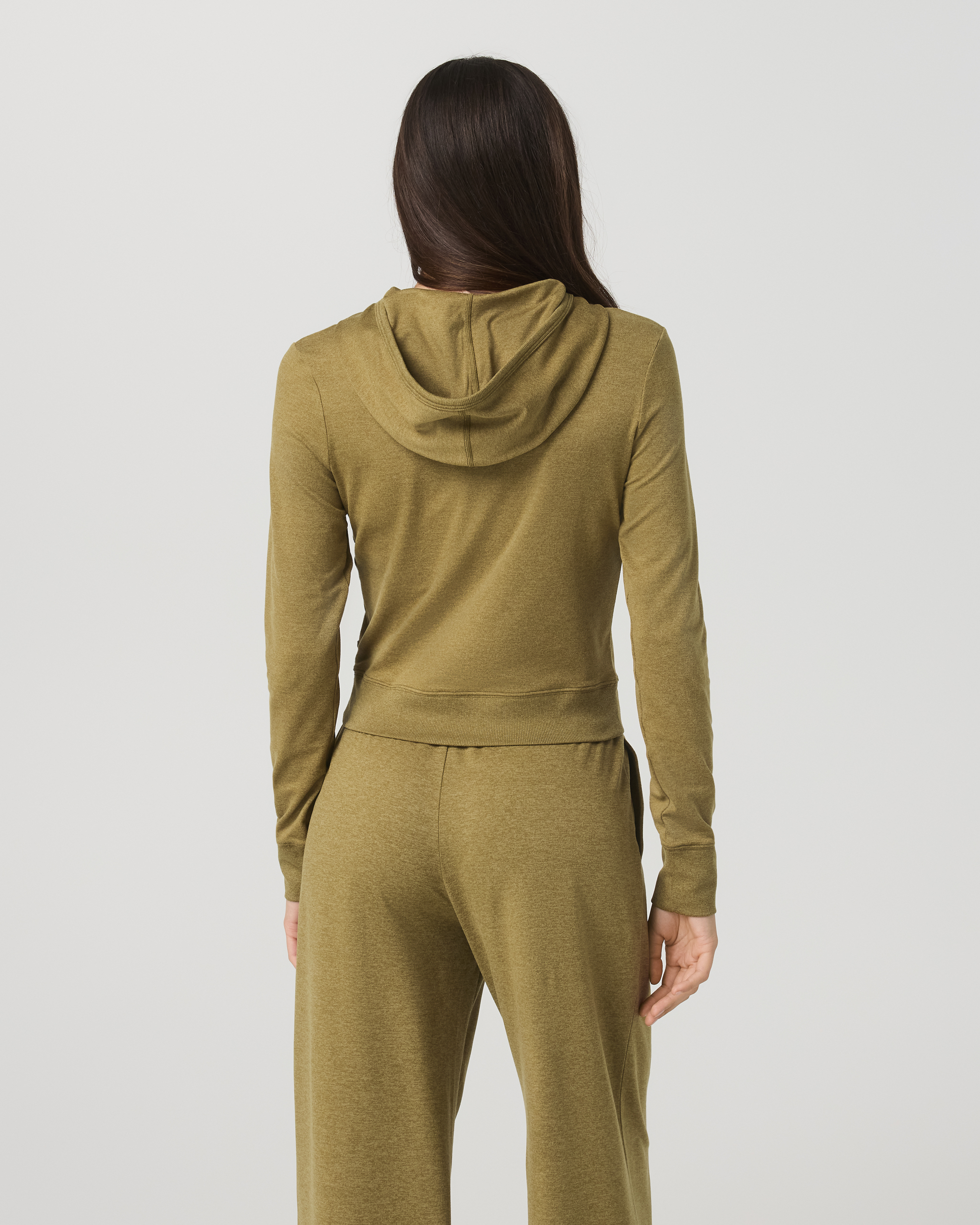 Halo Mini Full Zip Hoodie | Saguaro Heather - Image 3