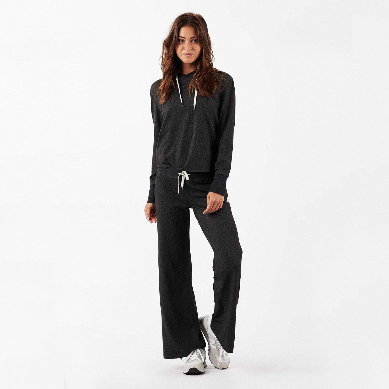 Sequoia Crop Hoodie | Black Heather - Image 2
