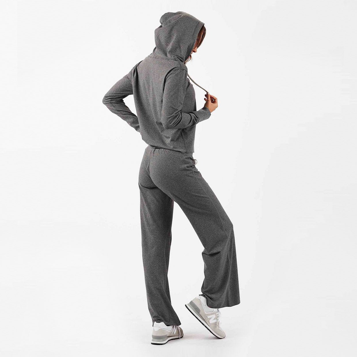 Sequoia Crop Hoodie | Heather Grey - Image 5
