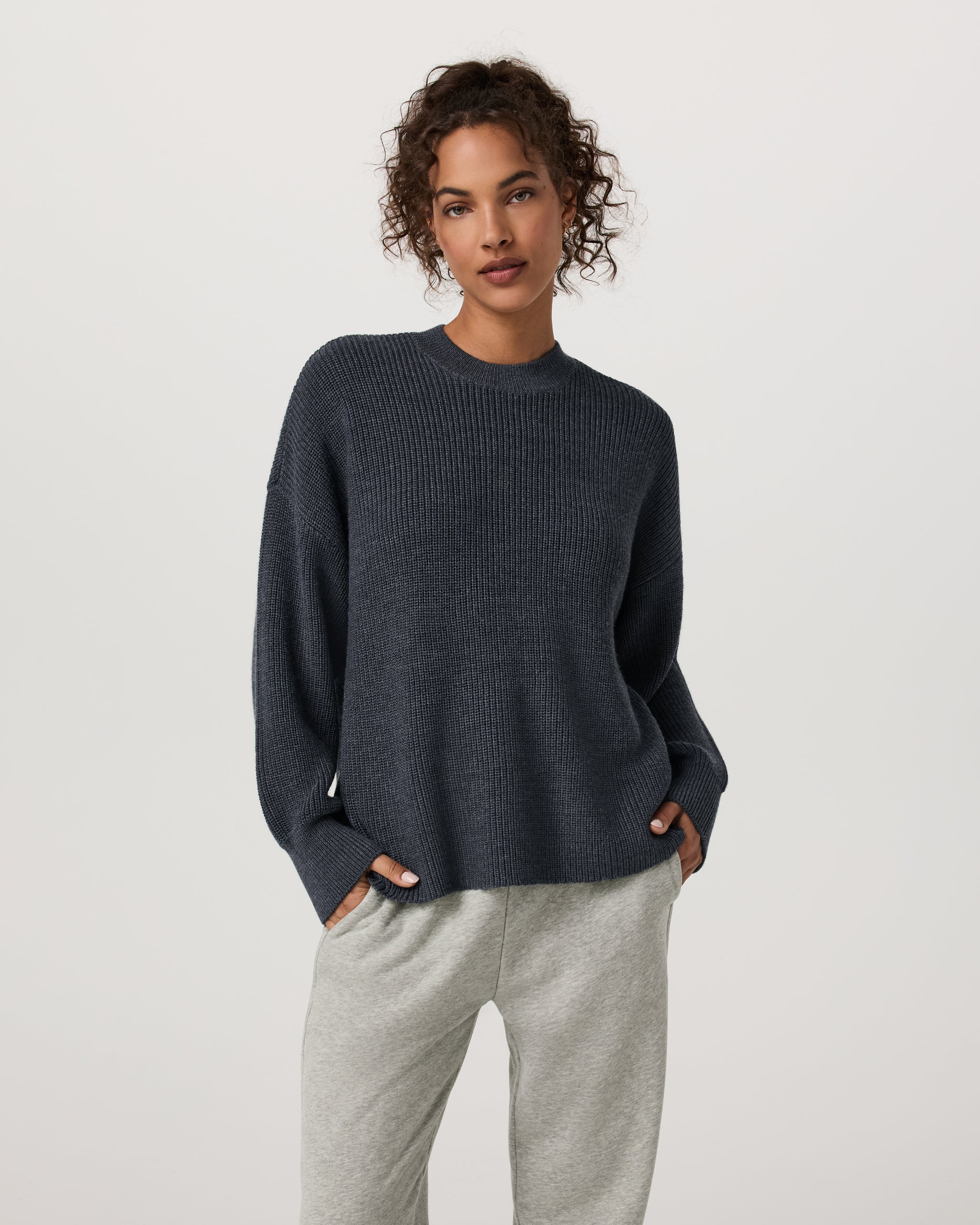 Alps Classic Crew Sweater | Charcoal - Image 2