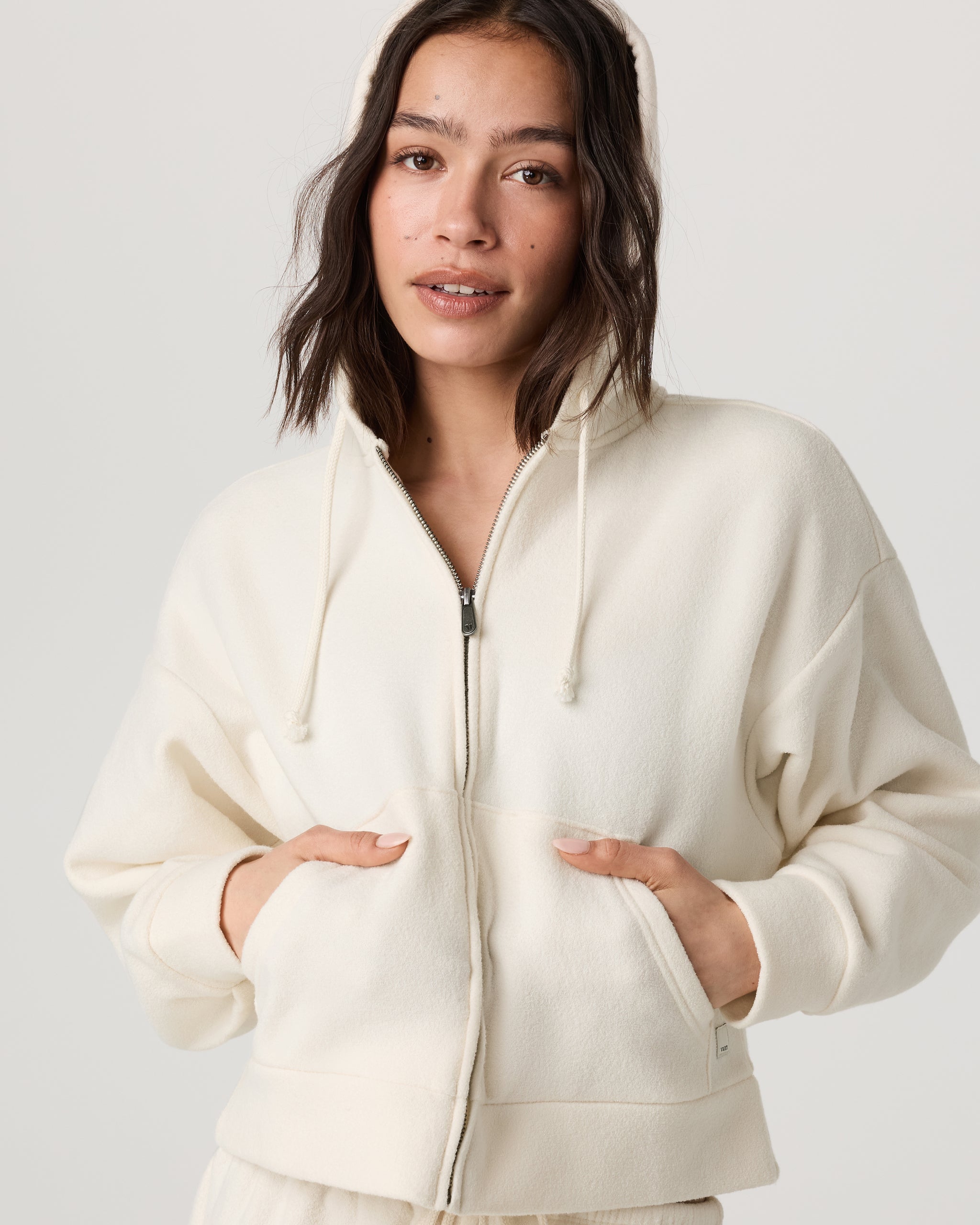 Beach Fleece Zip Up | Natural - Image 2