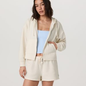 Beach Fleece Zip Up | Natural