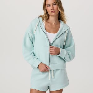 Beach Fleece Zip Up | Spearmint
