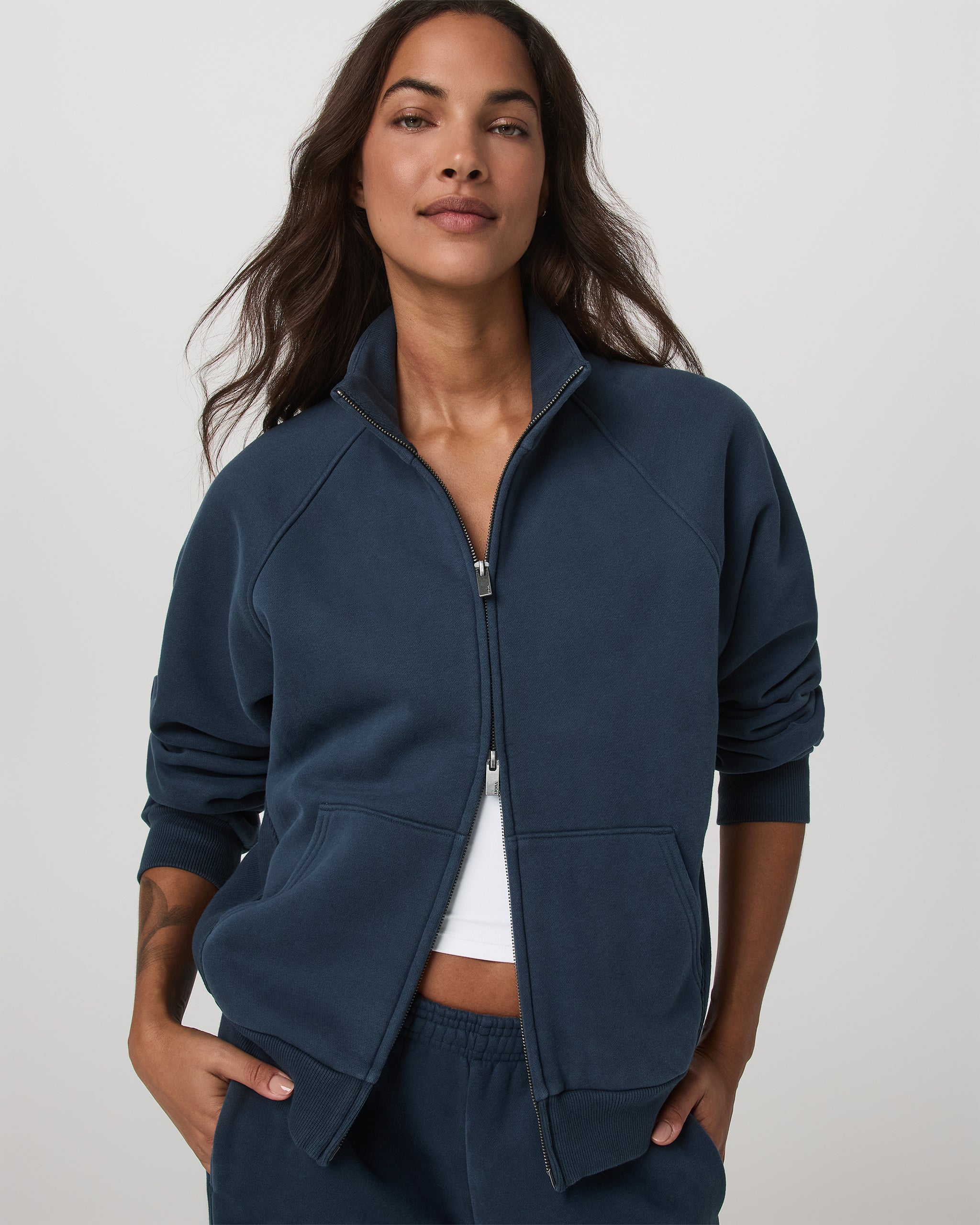 Restore Double Zip Sweatshirt | Ocean Blue - Image 2