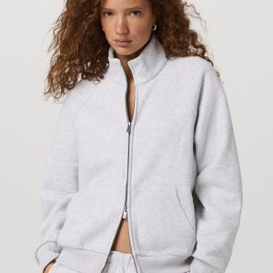 Restore Double Zip Sweatshirt | Pale Grey Heather