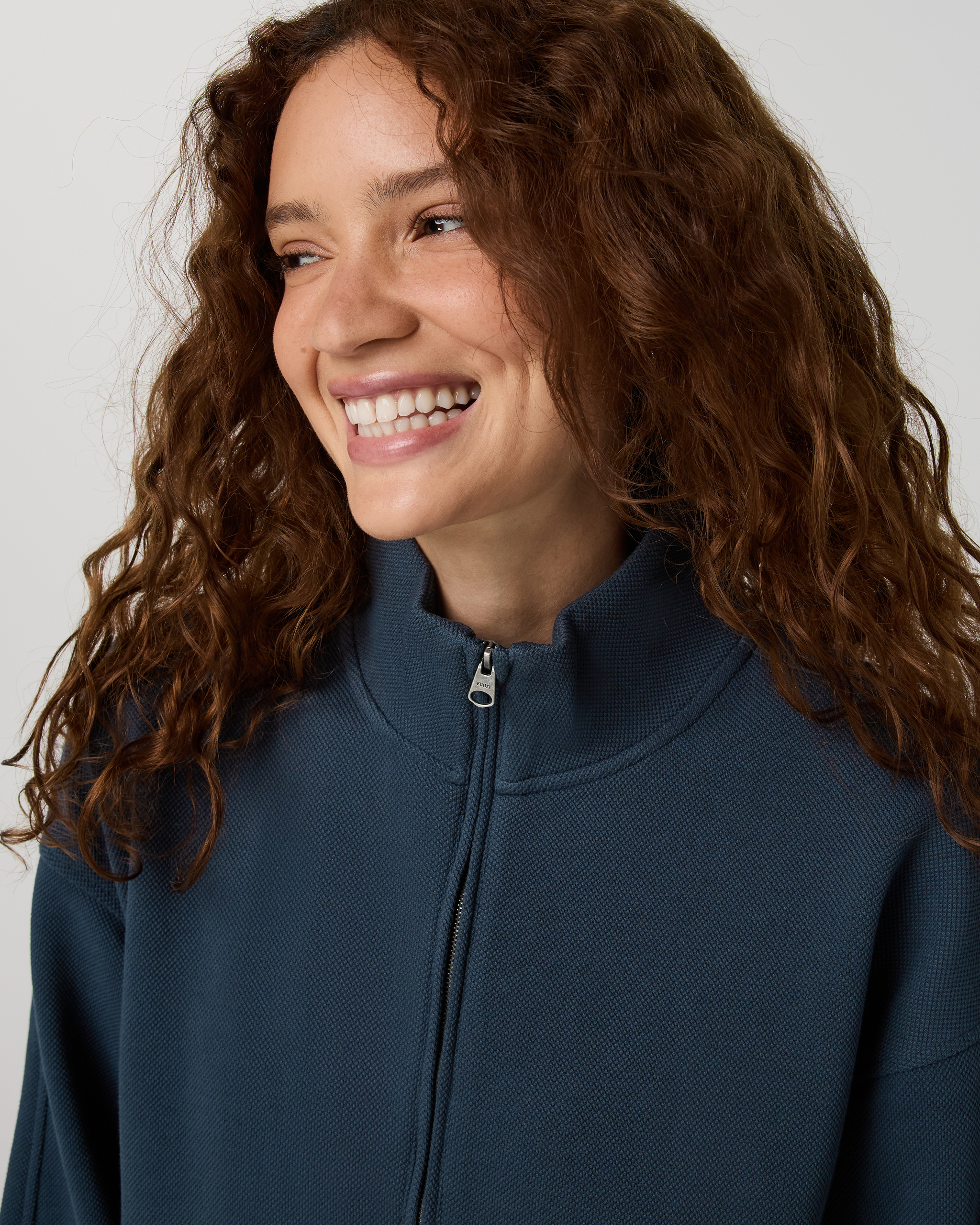 Pique Fleece Half Zip | Ocean Blue - Image 5