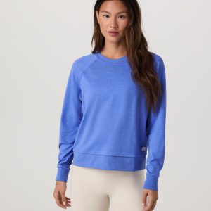 Long-Sleeve Halo Crew | Bright Iris Heather