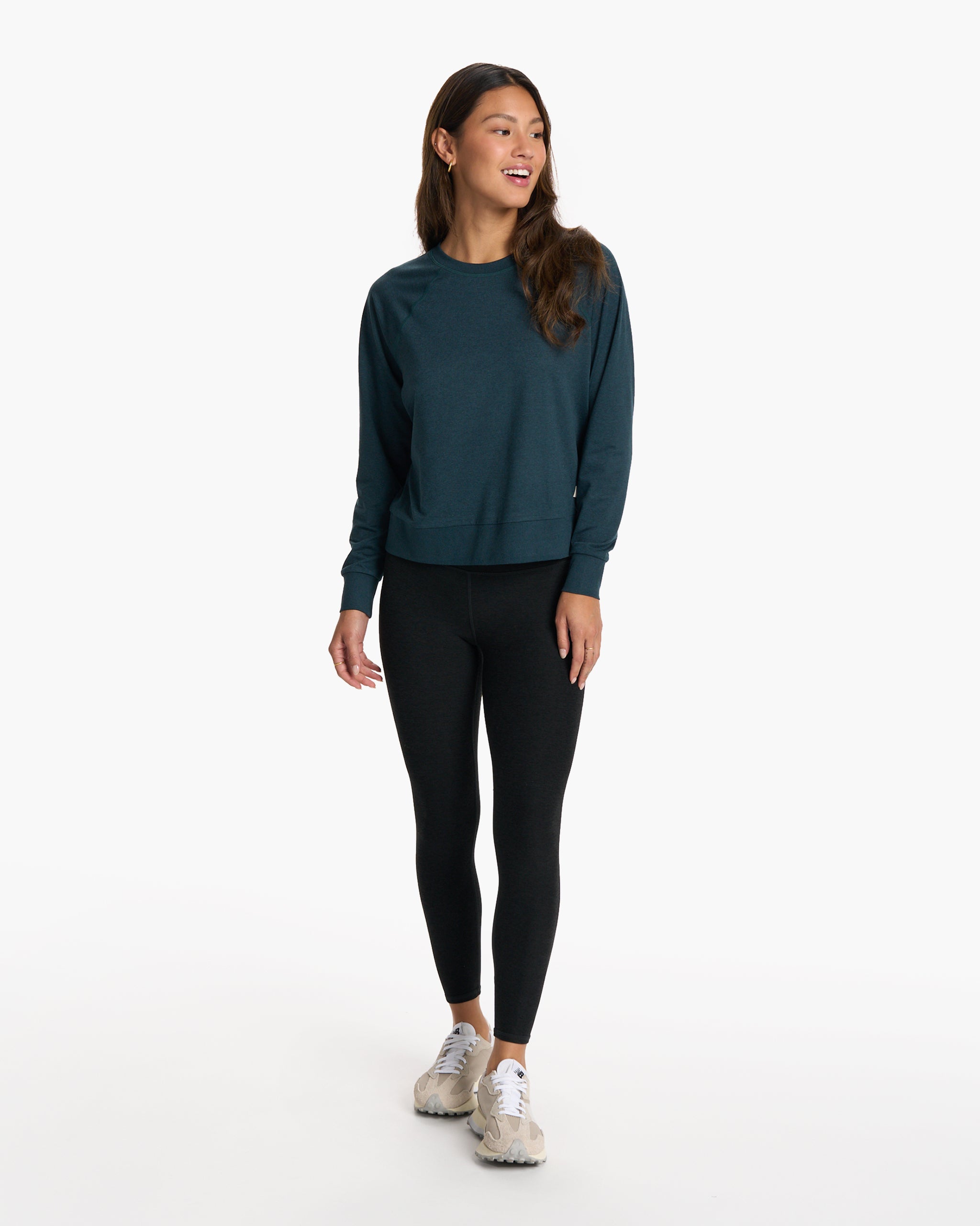 Long Sleeve Halo Crew | Beryl Heather - Image 3