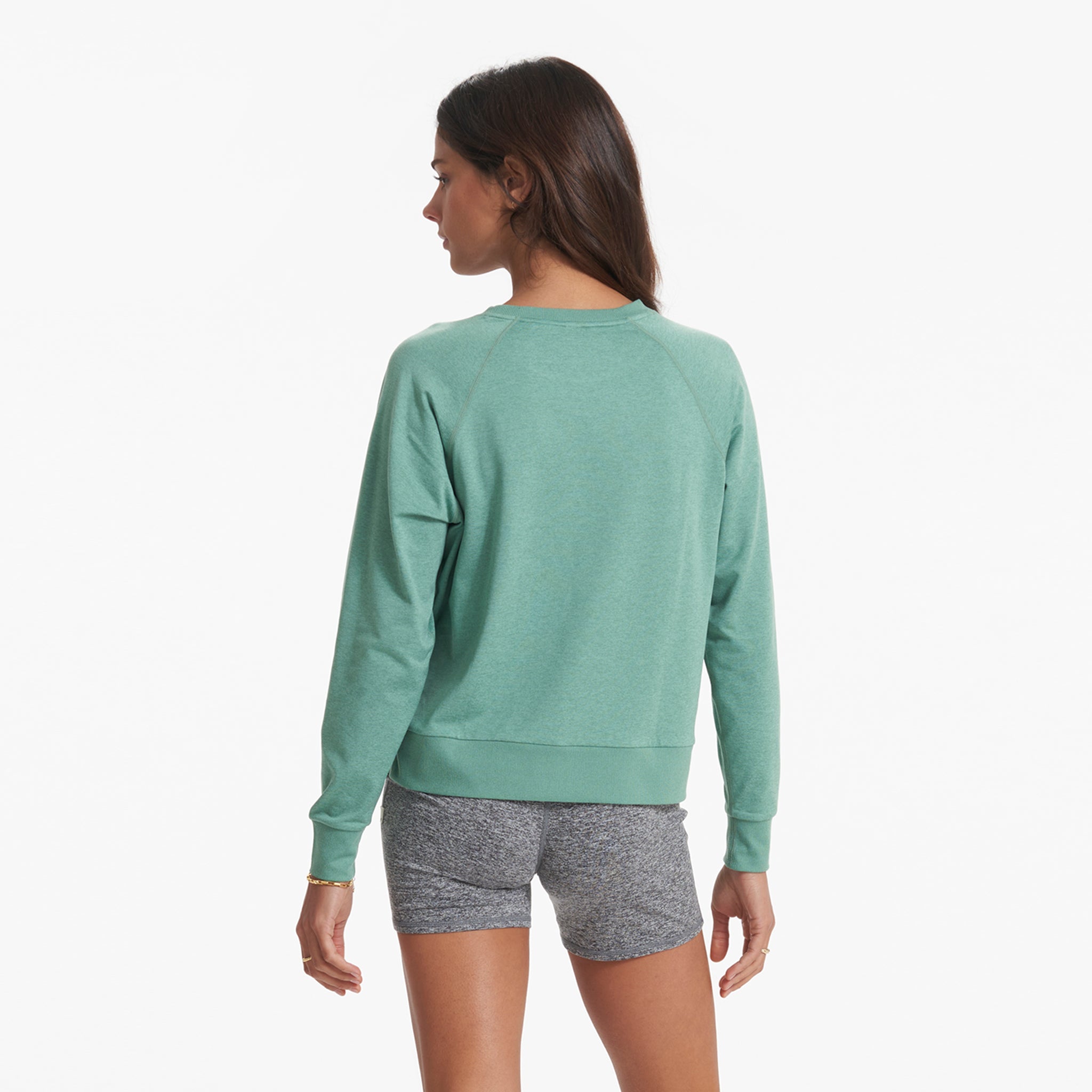 Long-Sleeve Halo Crew | Celadon Heather - Image 3