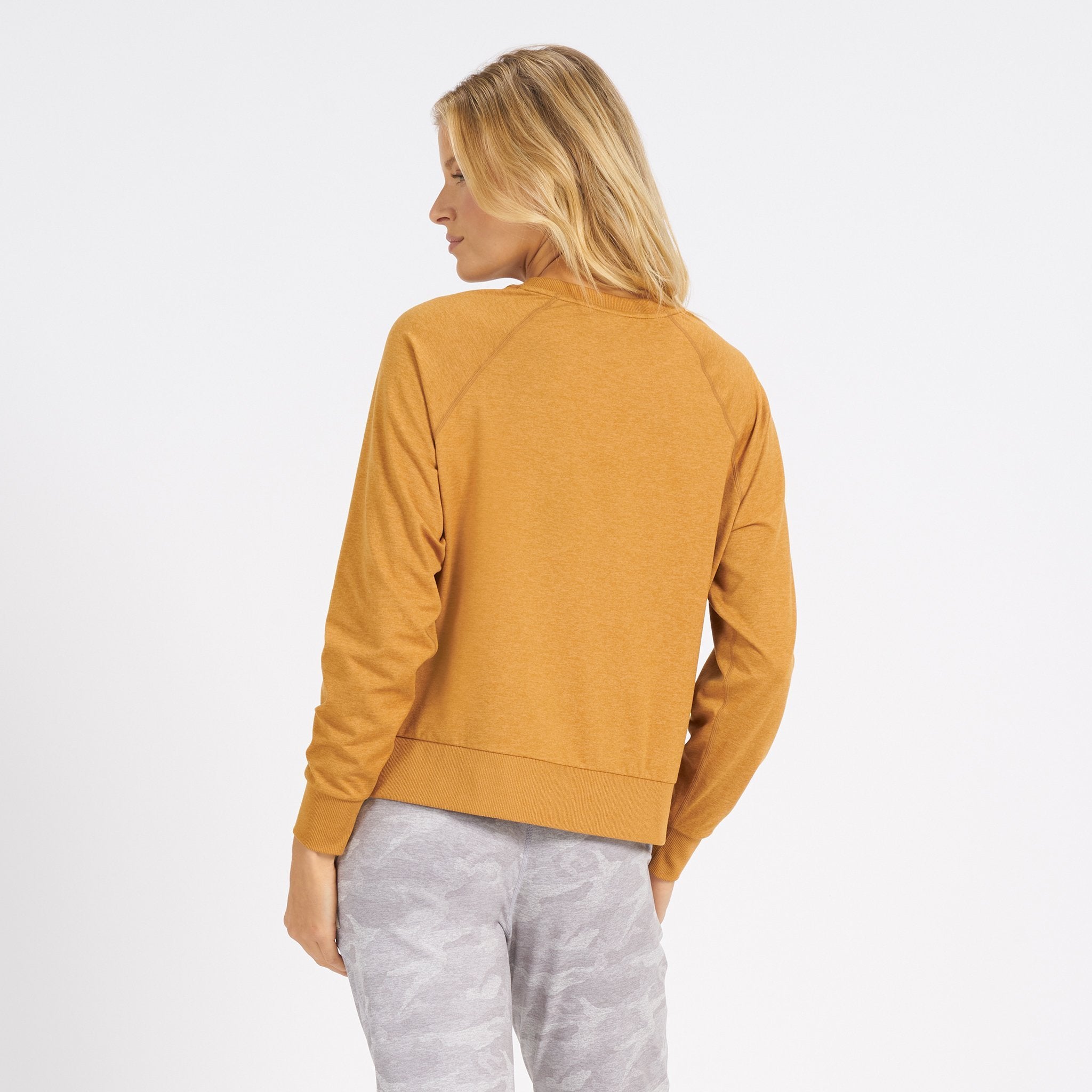 Long-Sleeve Halo Crew | Flax Heather - Image 3