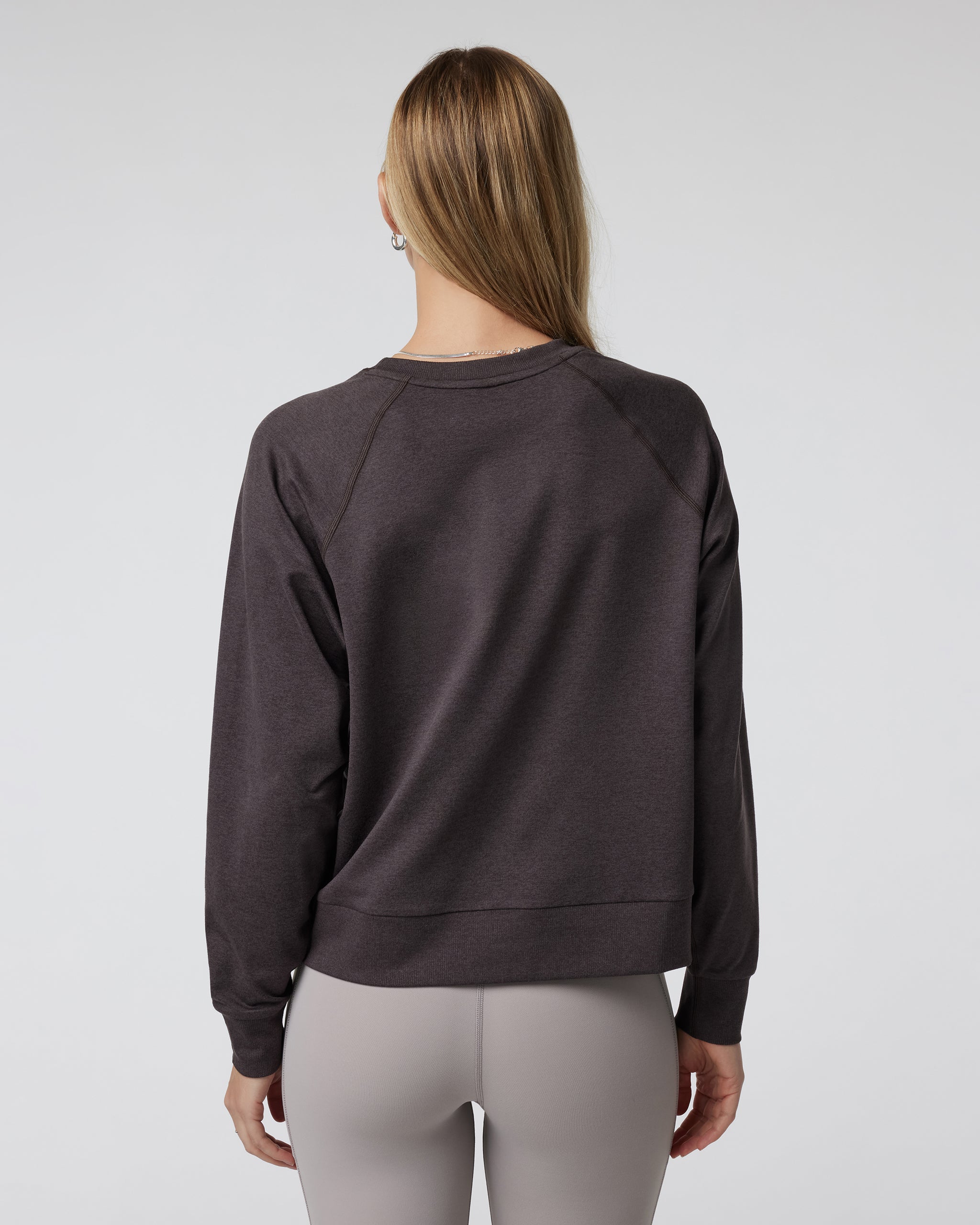 Long Sleeve Halo Crew | Sangria Heather - Image 3