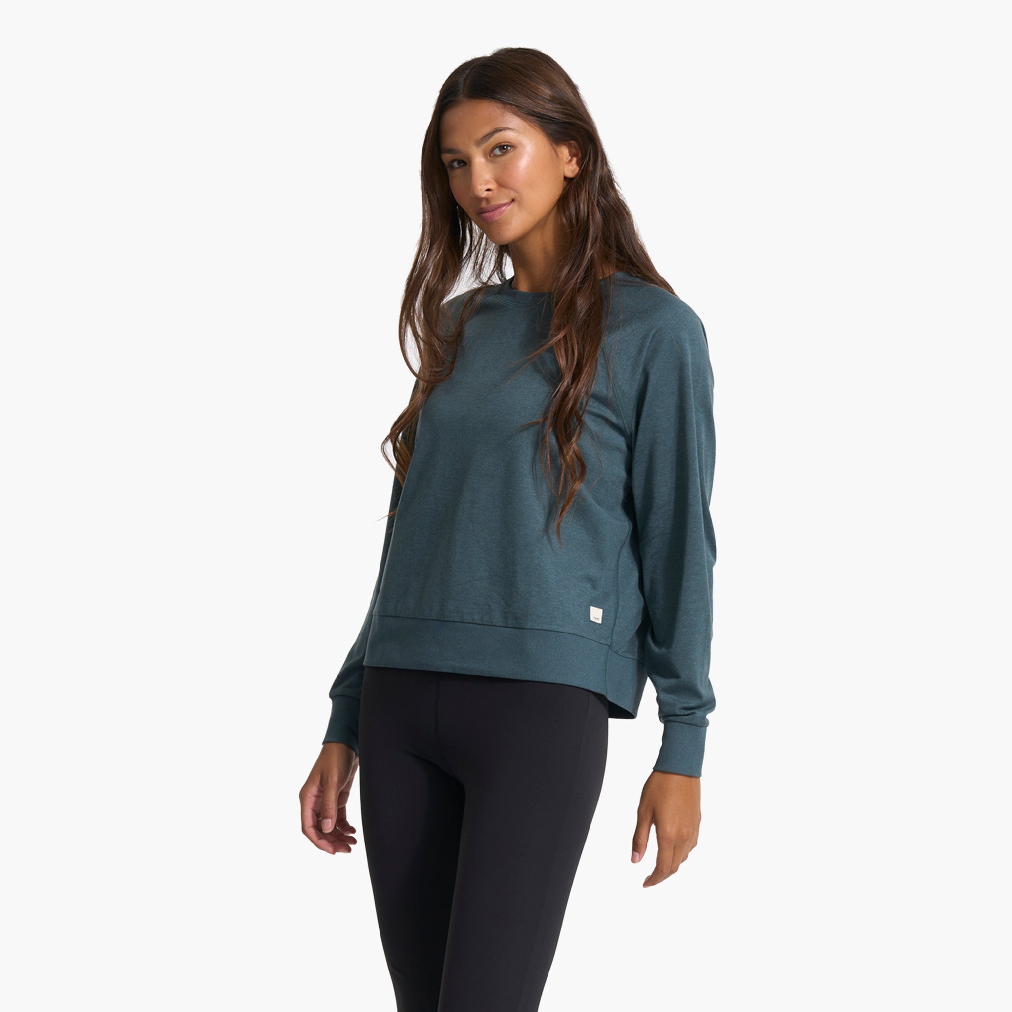 Long-Sleeve Halo Crew | Stone Heather - Image 2