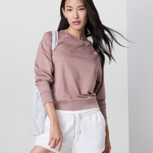 Long Sleeve Halo Crew | Zion Rose Heather
